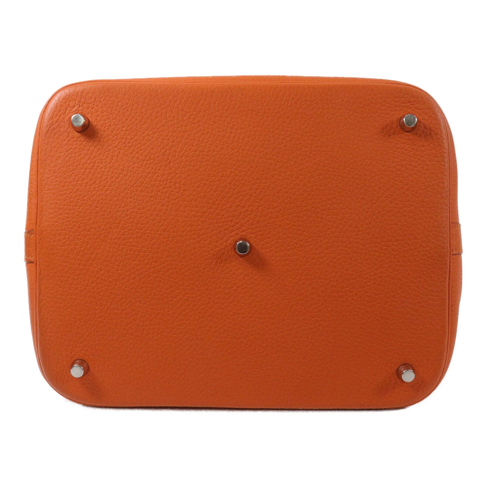 HERMES Clemence皮革Picotin GM手挽袋Orange