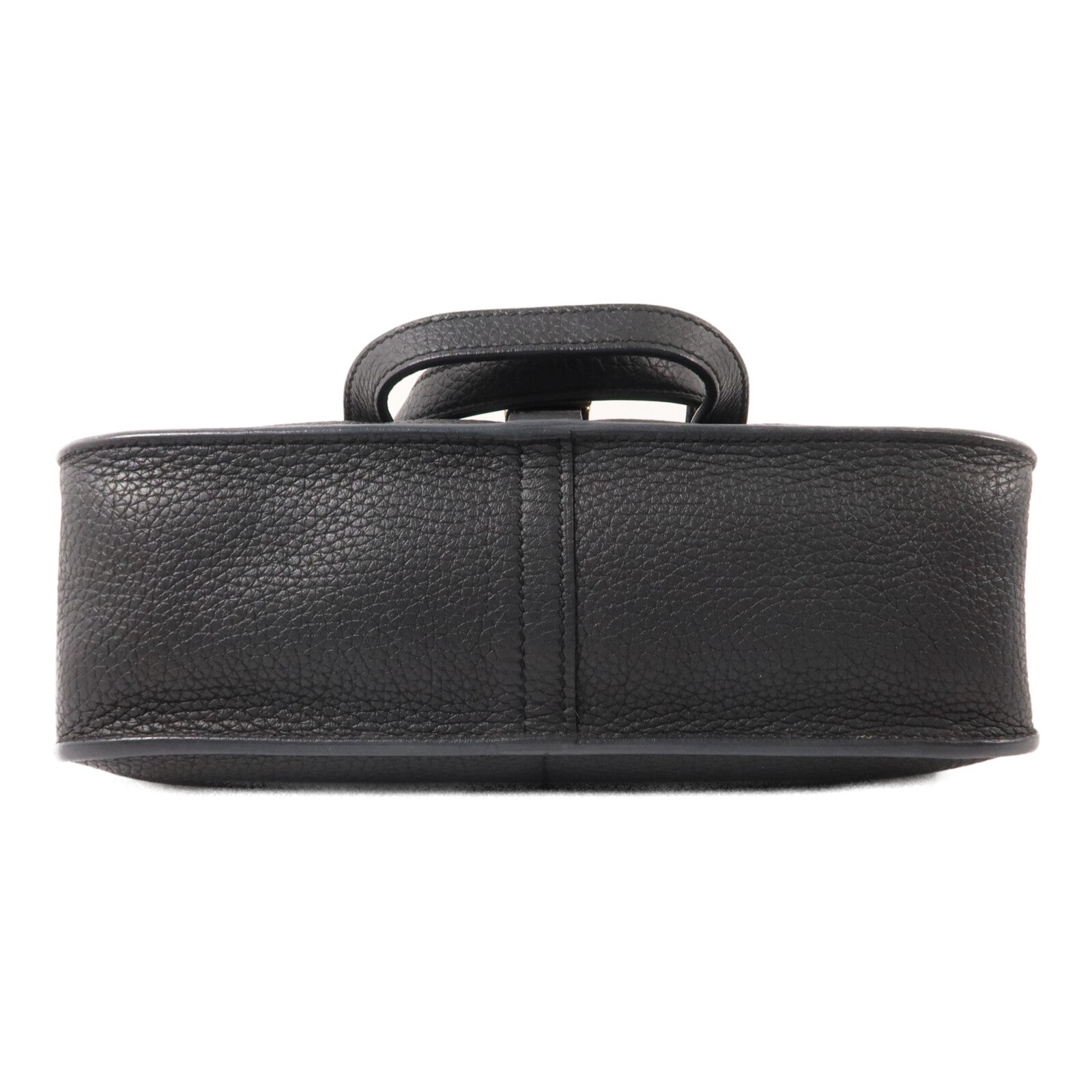 HERMES Clemence皮革Halzan 25手挽肩背兩用袋Noir