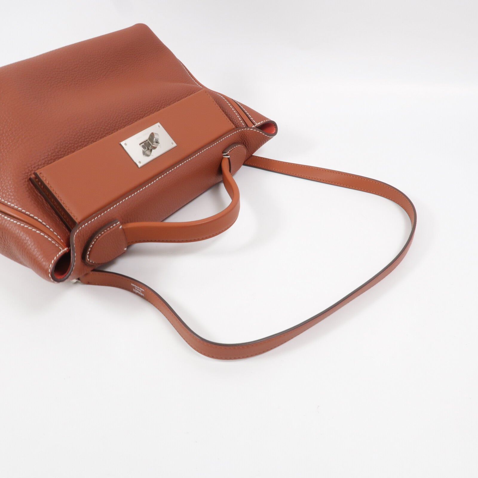HERMES Togo/Swift皮革24/24 29cm手挽肩背兩用袋Sienne/Cuivre/Rose