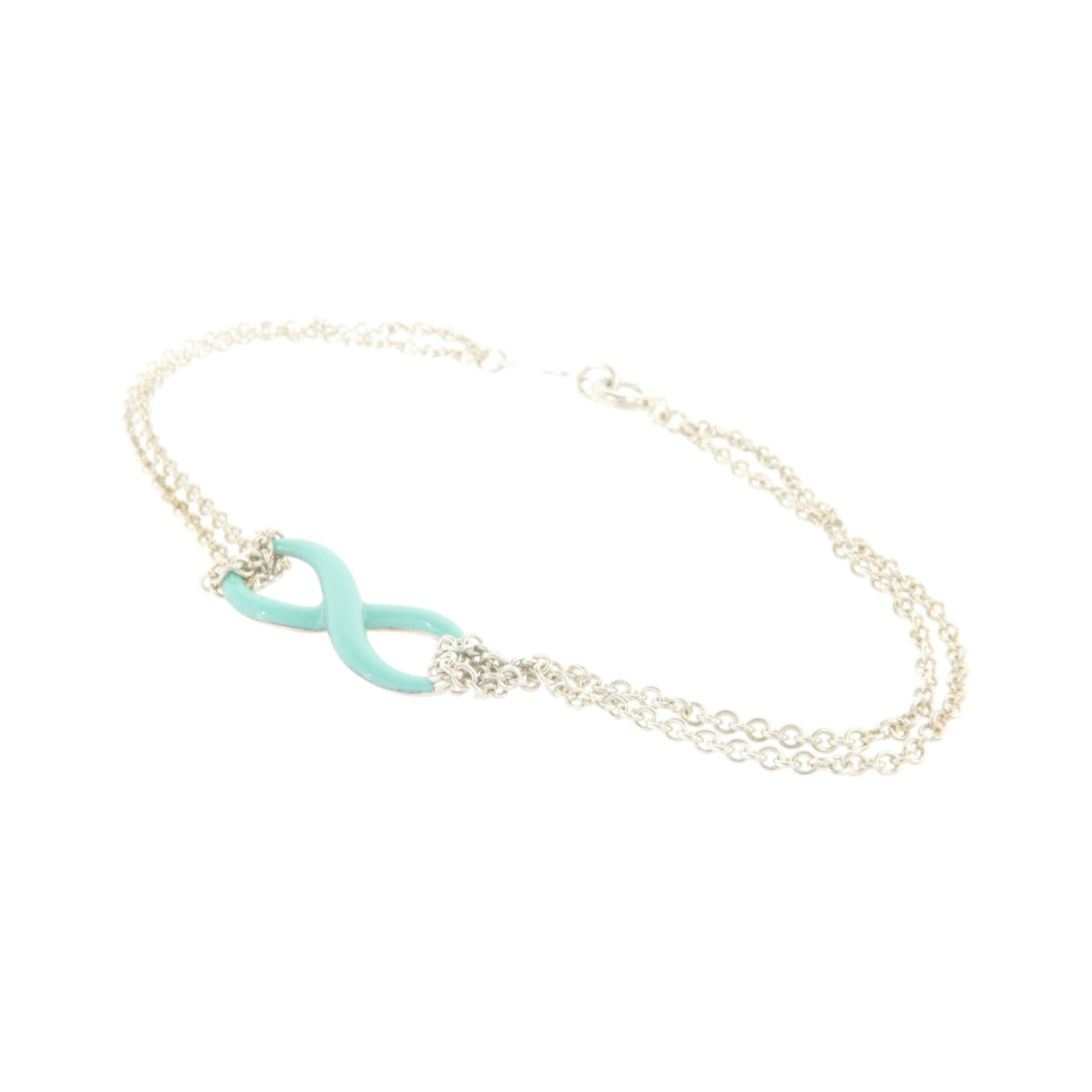 TIFFANY＆CO 925純銀/琺瑯Infinity Bracelet手鏈