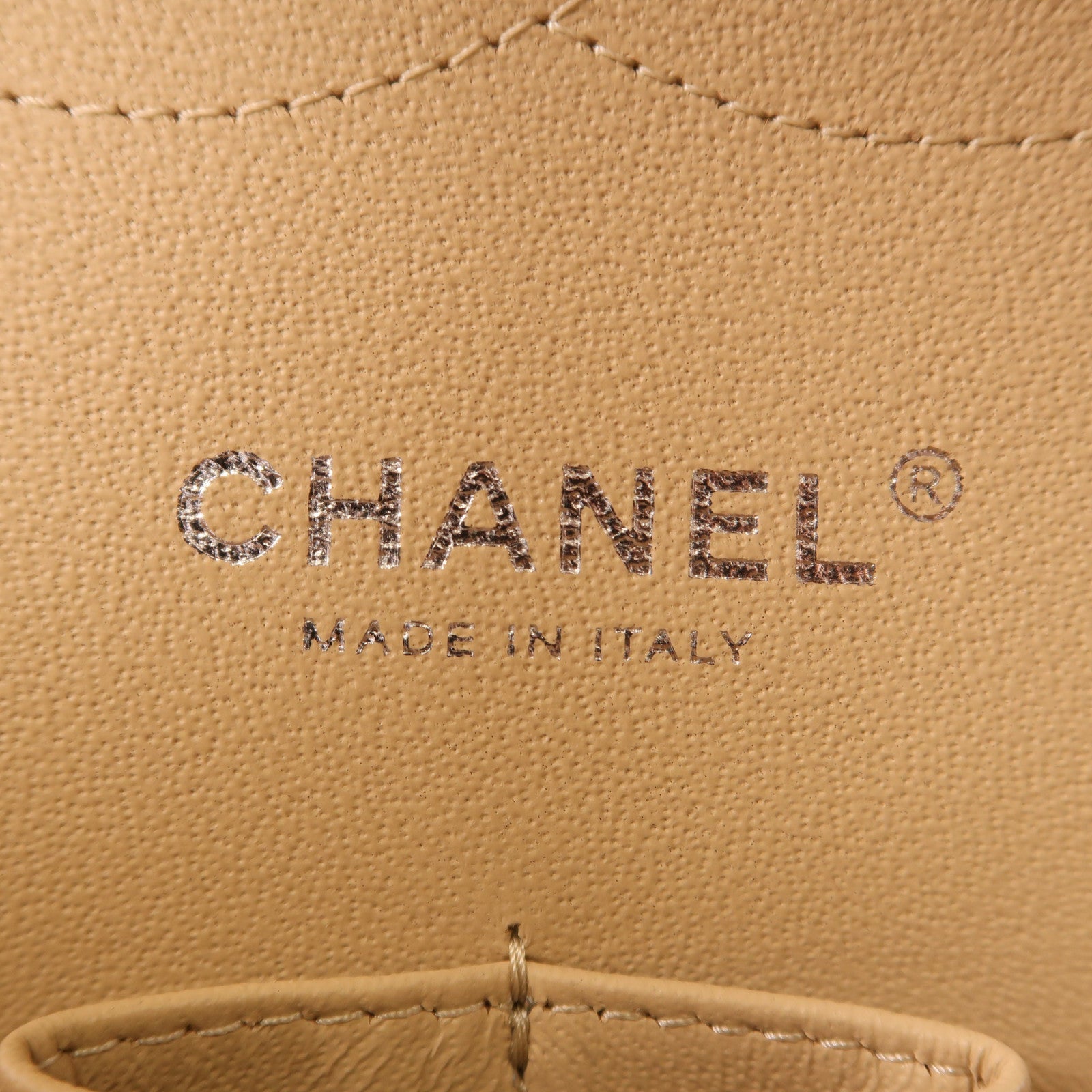 CHANEL 羊皮皮革Large Classic銀扣鏈帶肩背袋