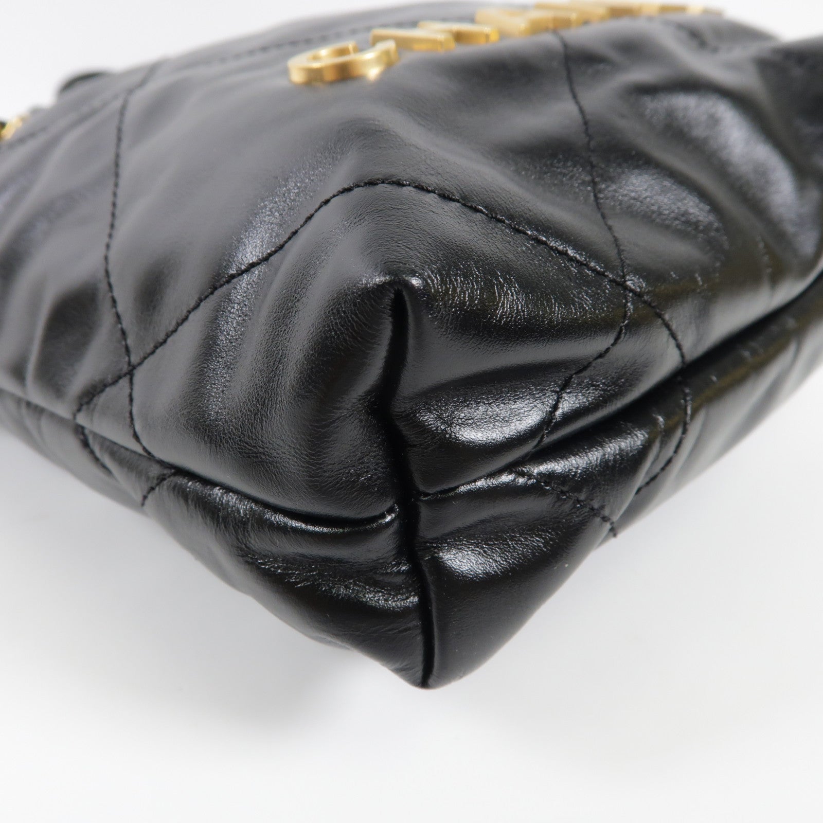 CHANEL 羊皮皮革Mini 22金扣鏈帶肩背袋