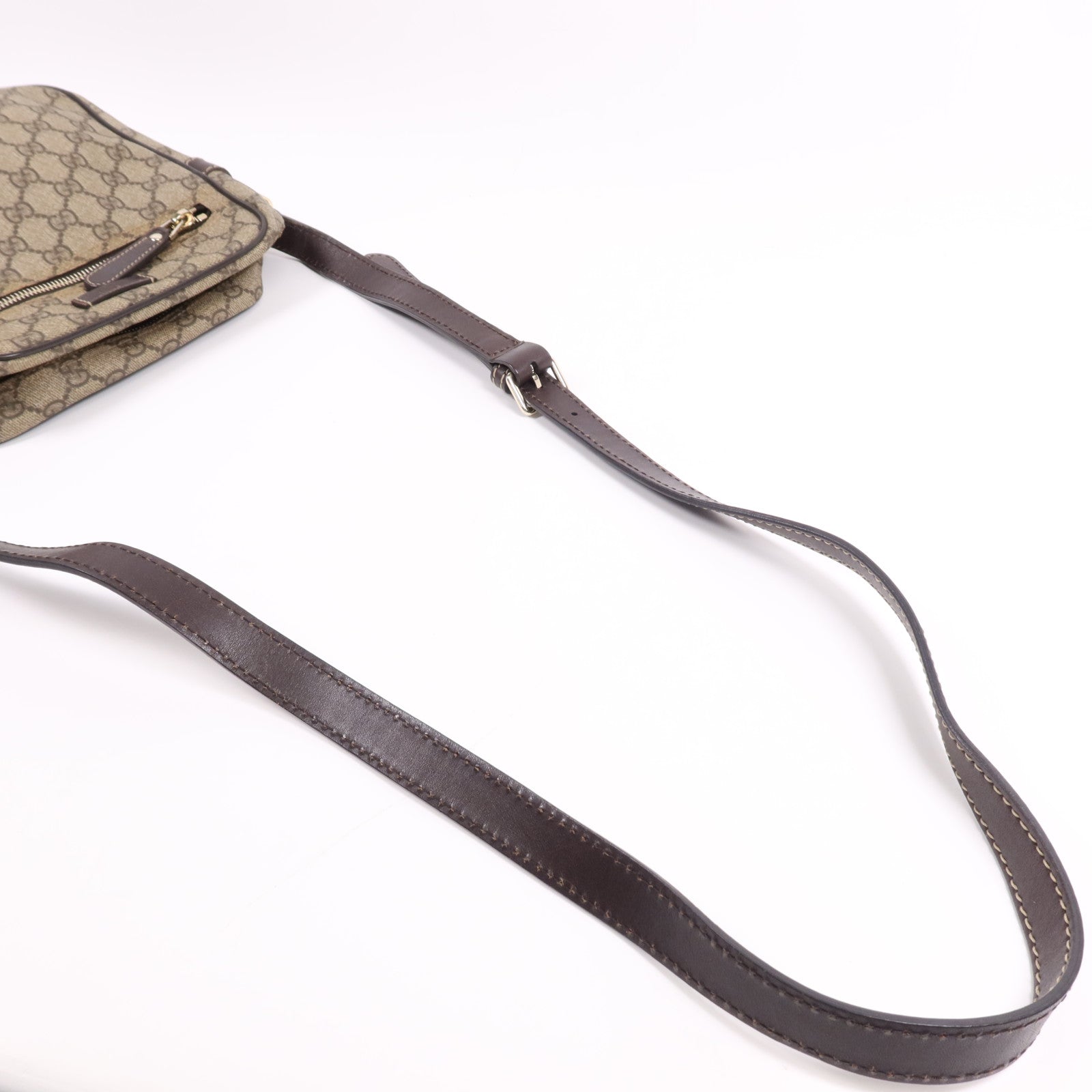 GUCCI 塗層帆布Shoulder Bag金扣肩背袋