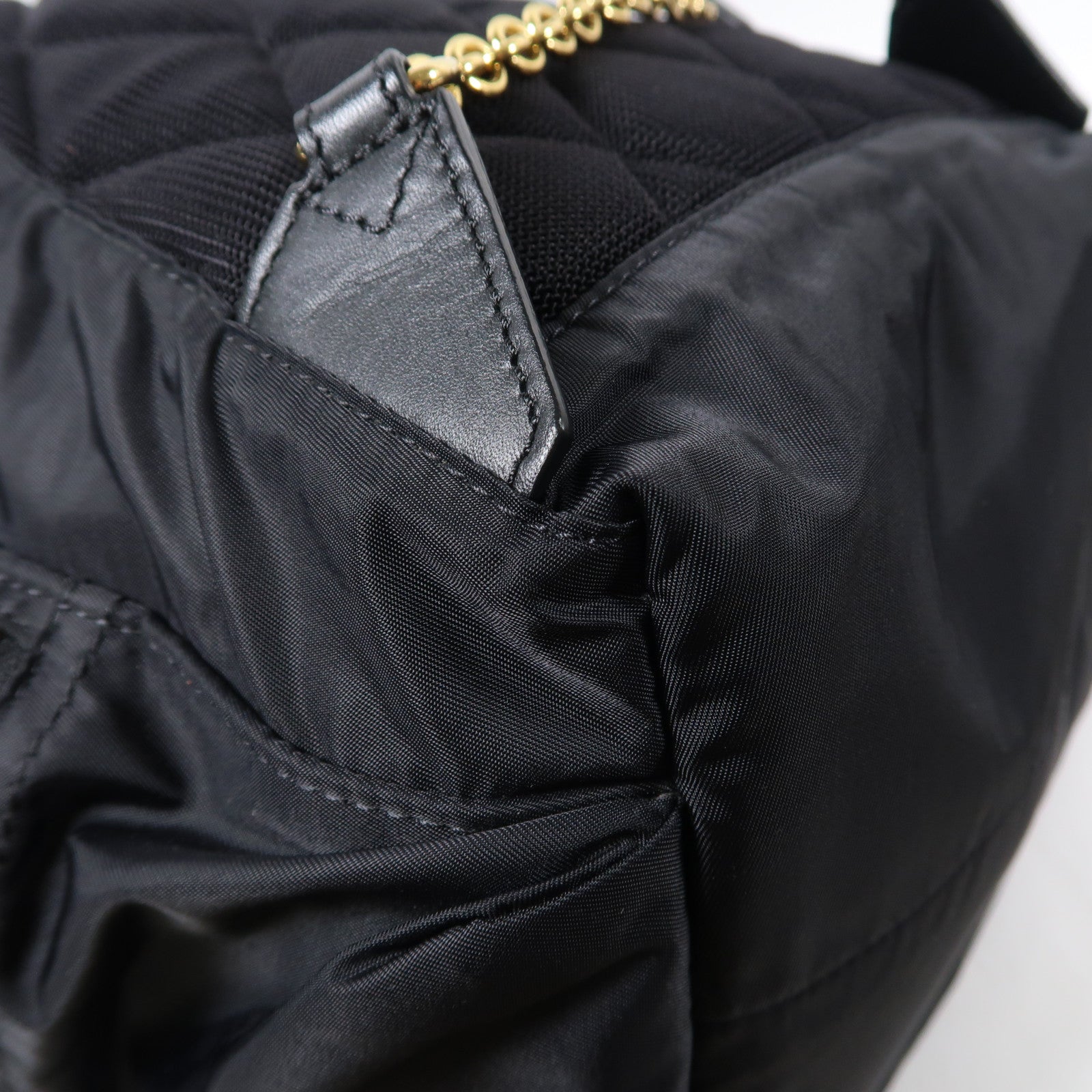 BURBERRY 尼龍Chain Backpack金扣鏈帶背包黑色