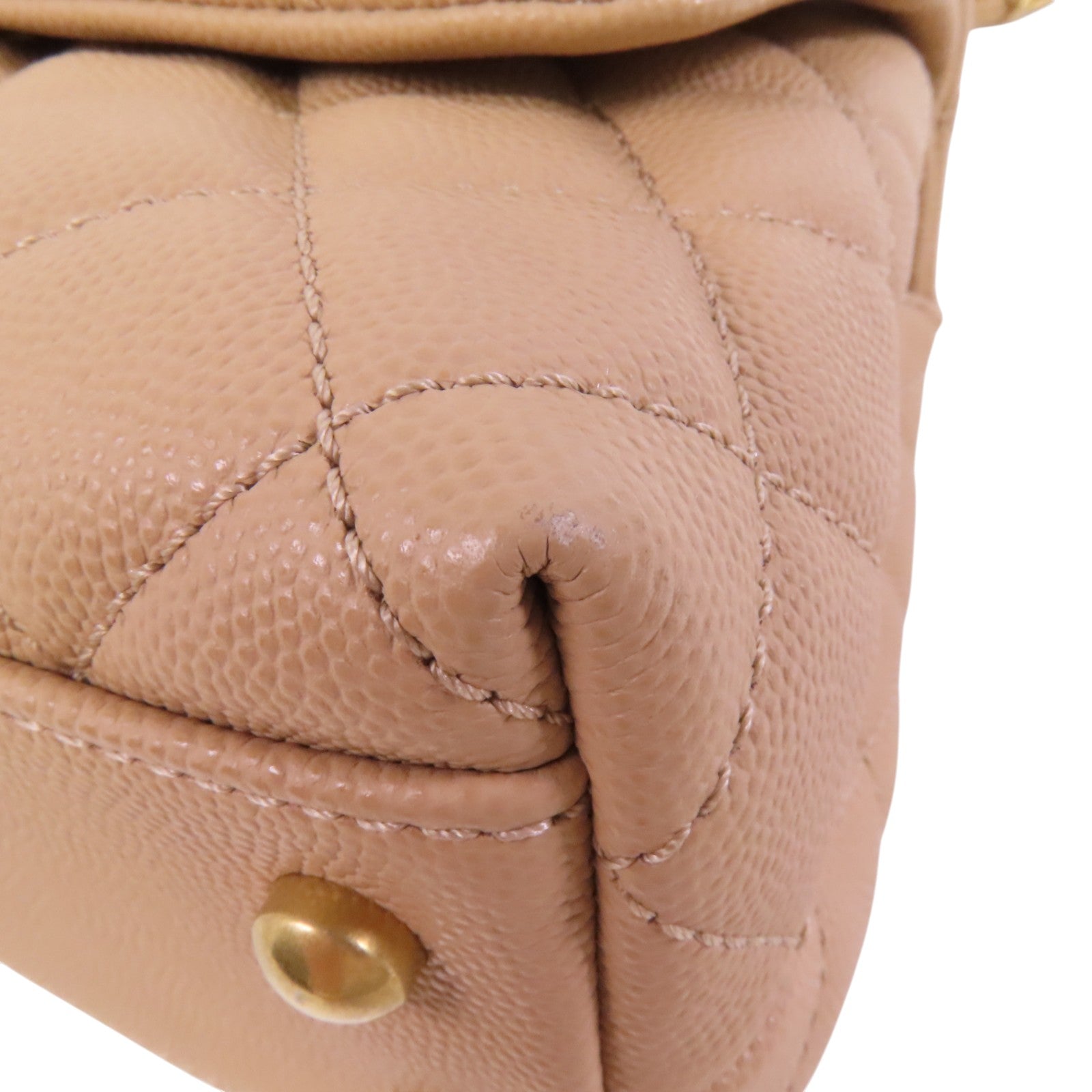 CHANEL 牛皮皮革/蜥蝪皮革Coco Handle金扣手挽肩背兩用袋