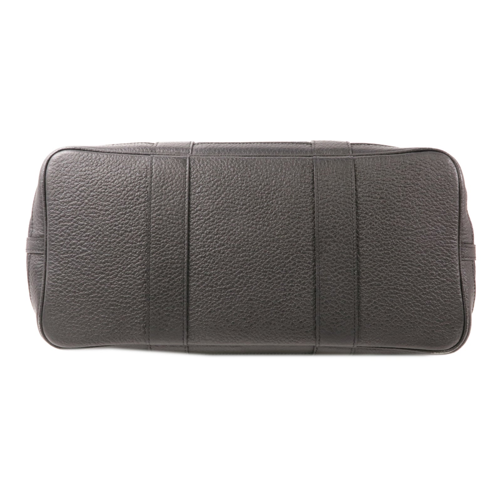HERMES PHW Garden Party PM Handbag Canvas Black