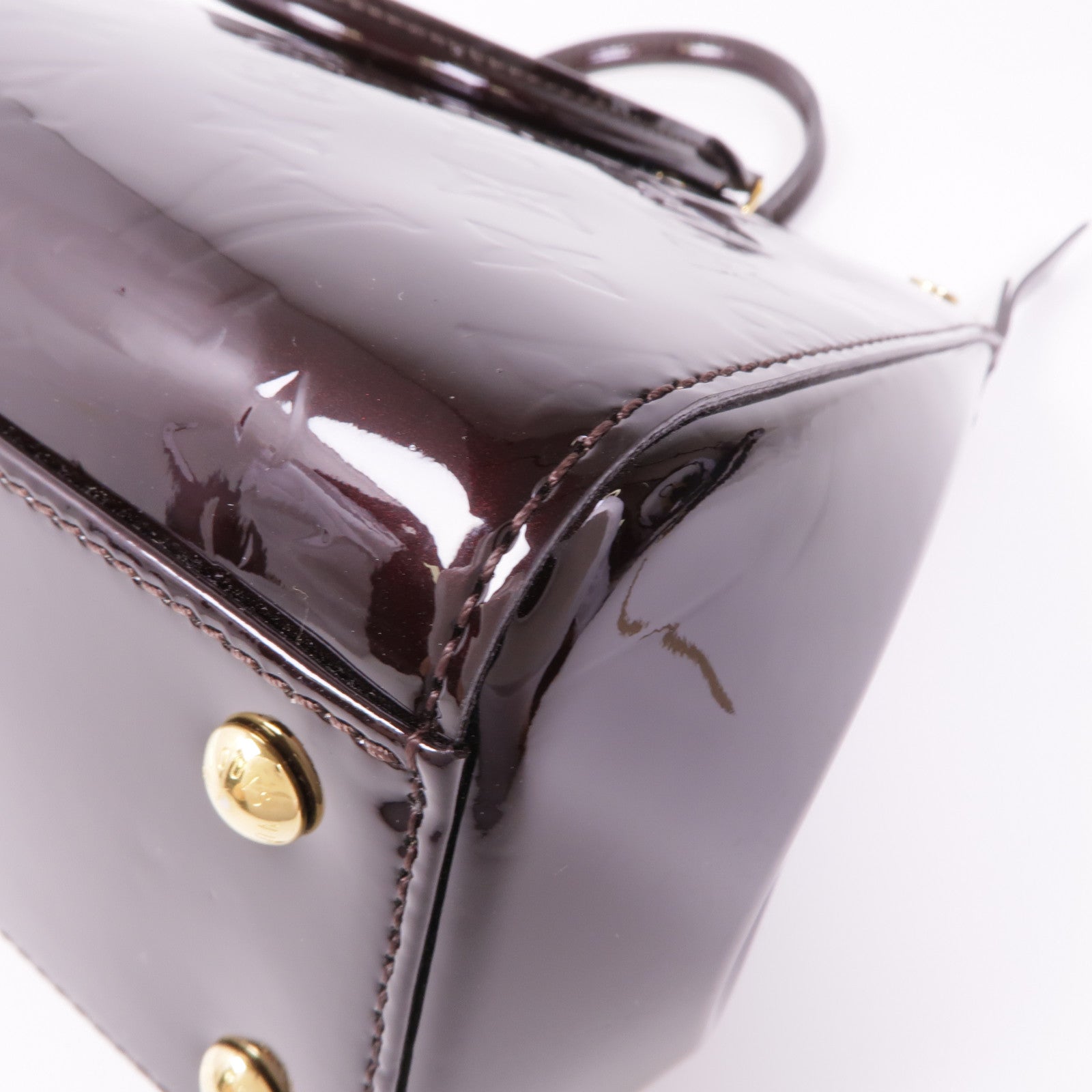 LOUIS VUITTON LV GHW Brea MM 2 Way Shoulder Bag M50597 Vernis Dark Brown