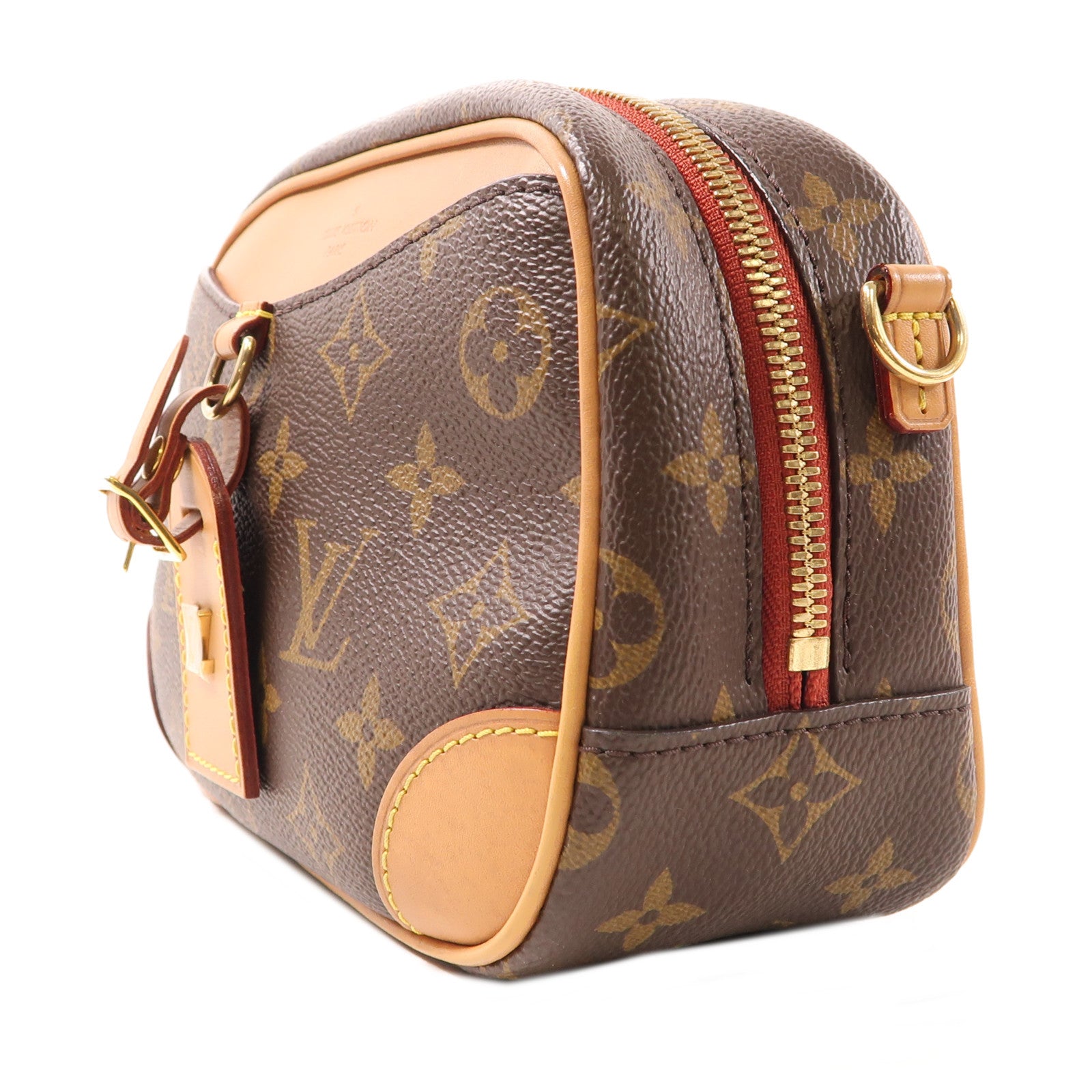 LOUIS VUITTON Monogram Deauville Mini金扣肩背袋棕色