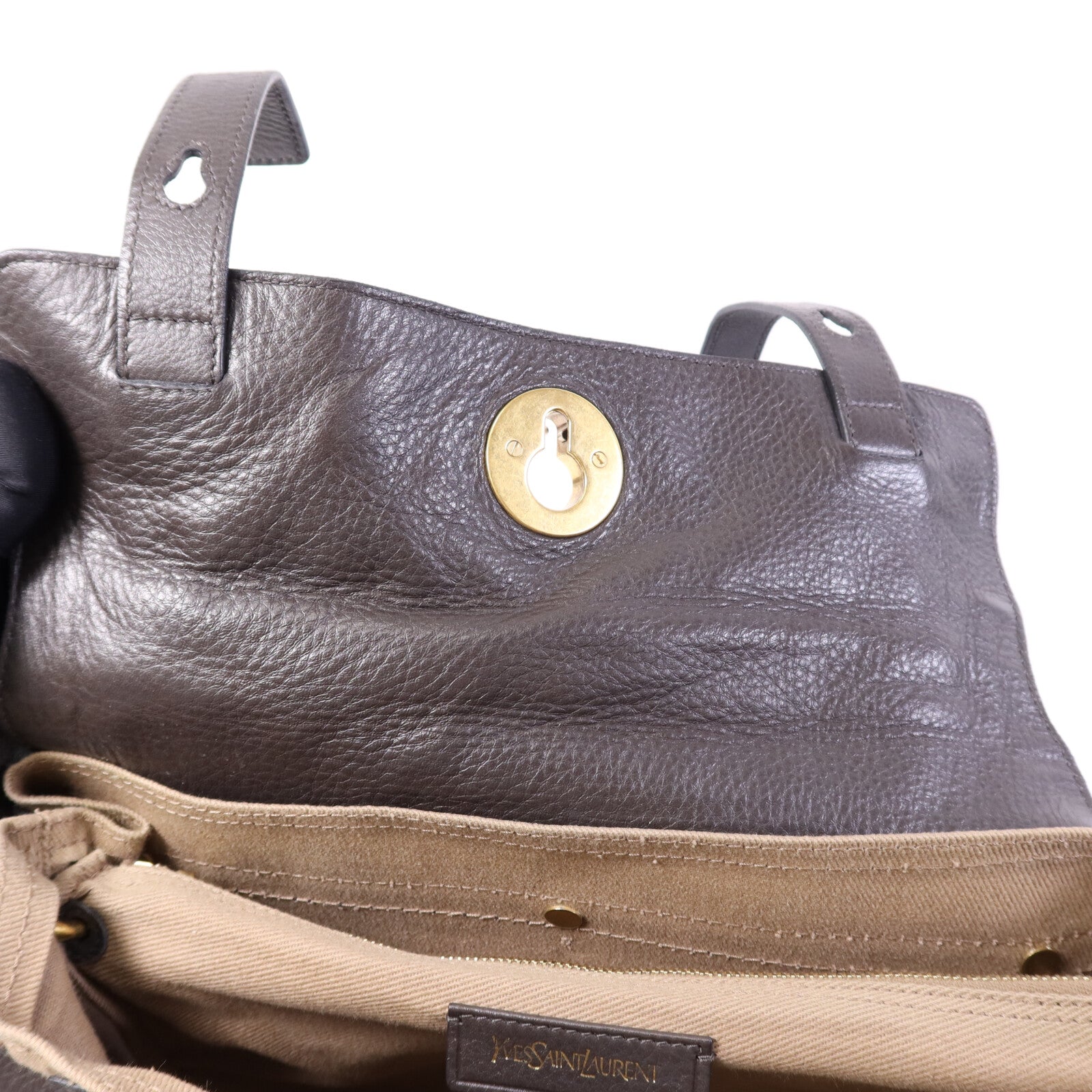 YVES SAINT LAURENT 牛皮皮革Muse金扣肩背袋