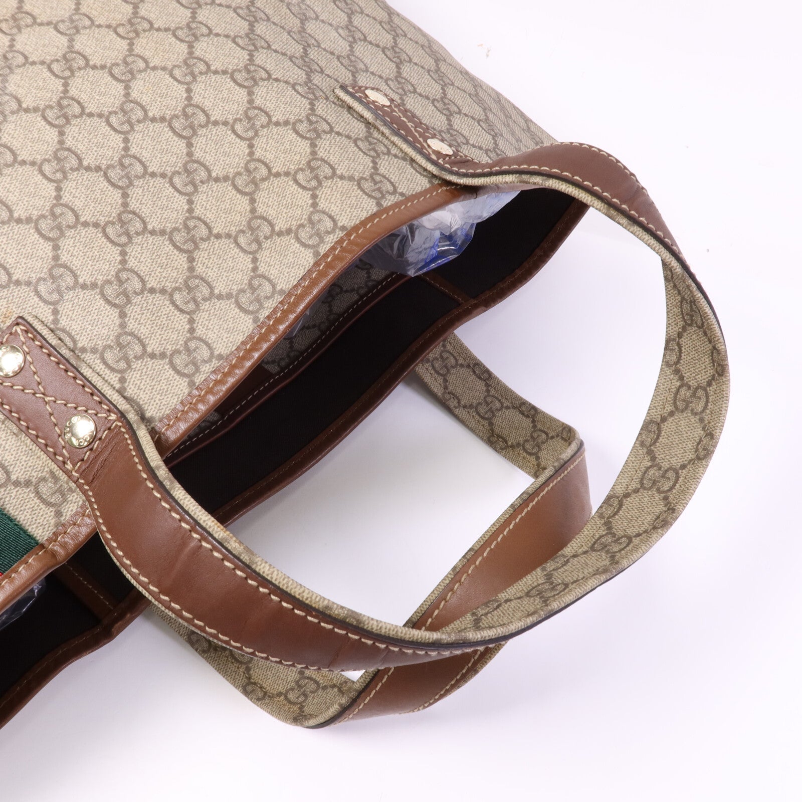 GUCCI 塗層帆布Tote Bag金扣手挽袋