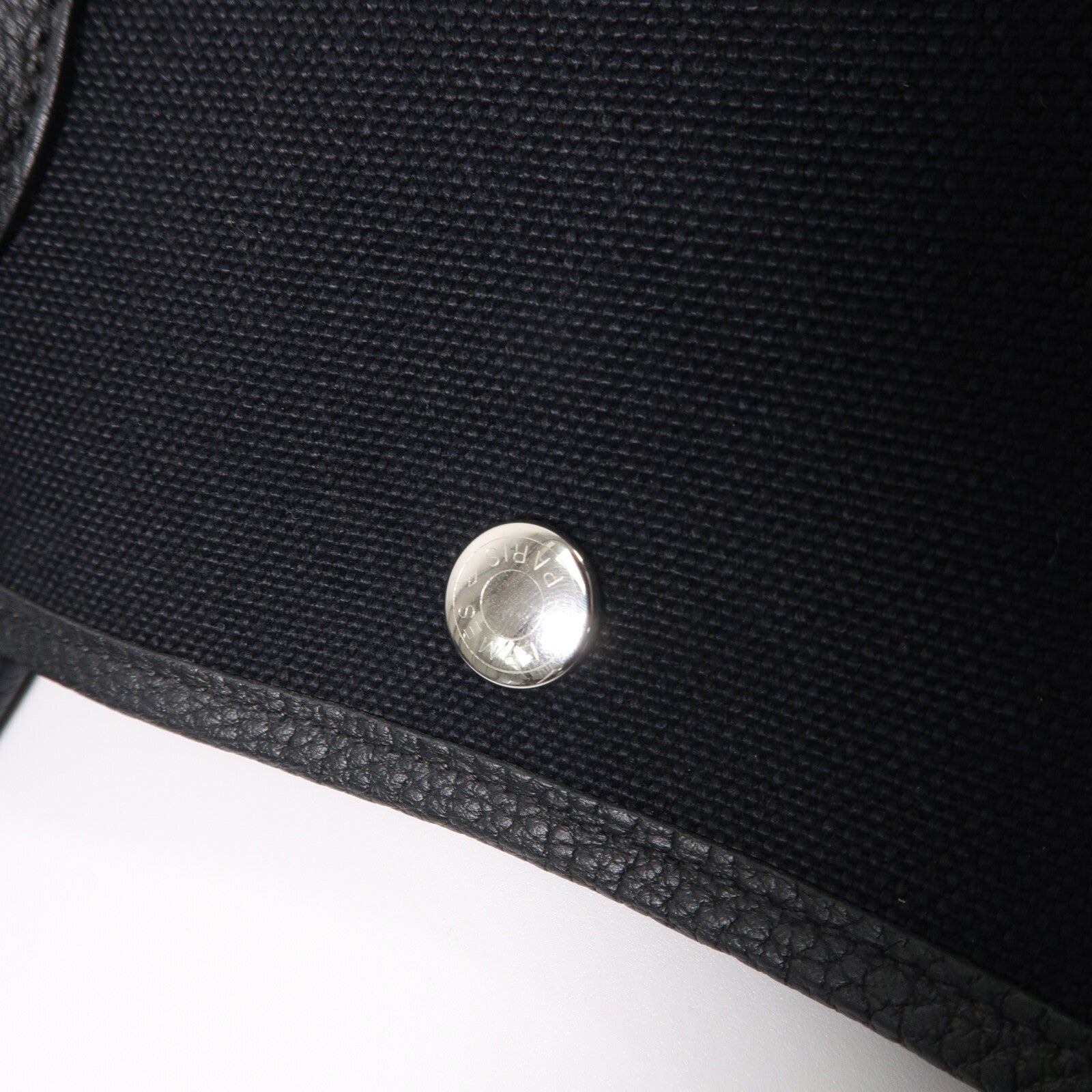 HERMES 帆布Garden Party PM手挽袋Noir