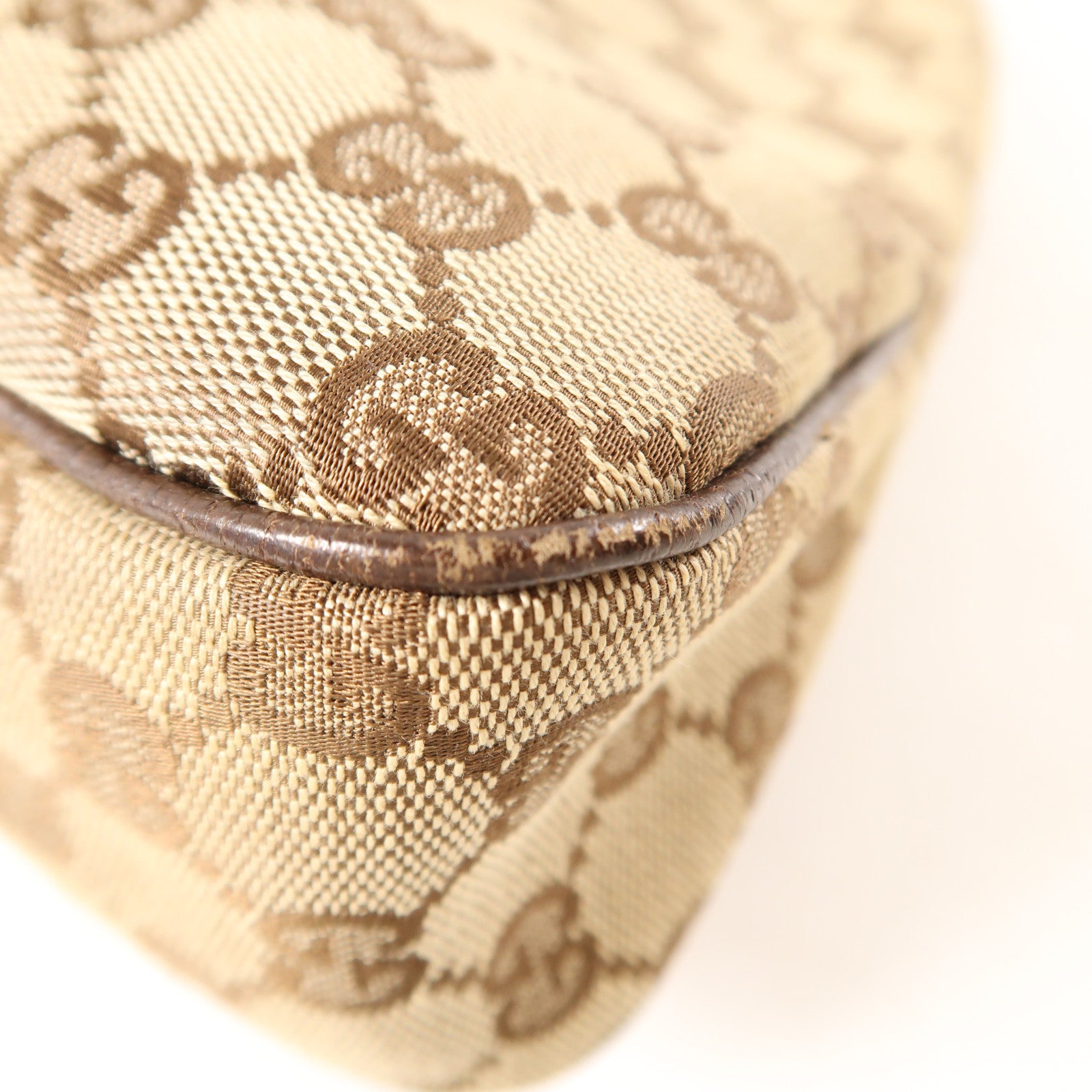 GUCCI 帆布Shoulder Bag肩背袋棕色