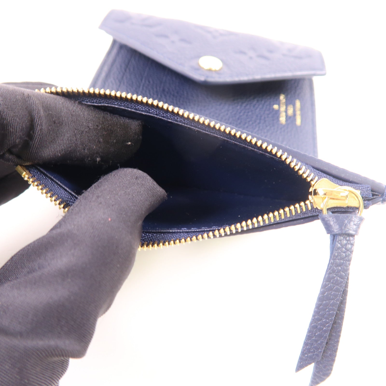 LOUIS VUITTON Monogram Empreinte Victorine Wallet金扣錢包