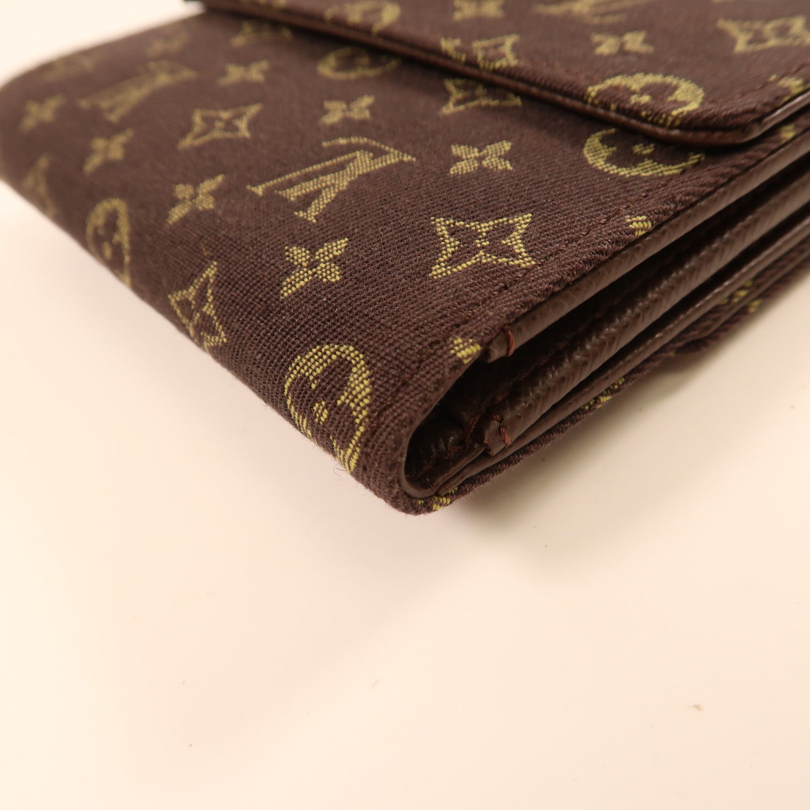 LOUIS VUITTON 帆布Wallet金扣錢包啡色