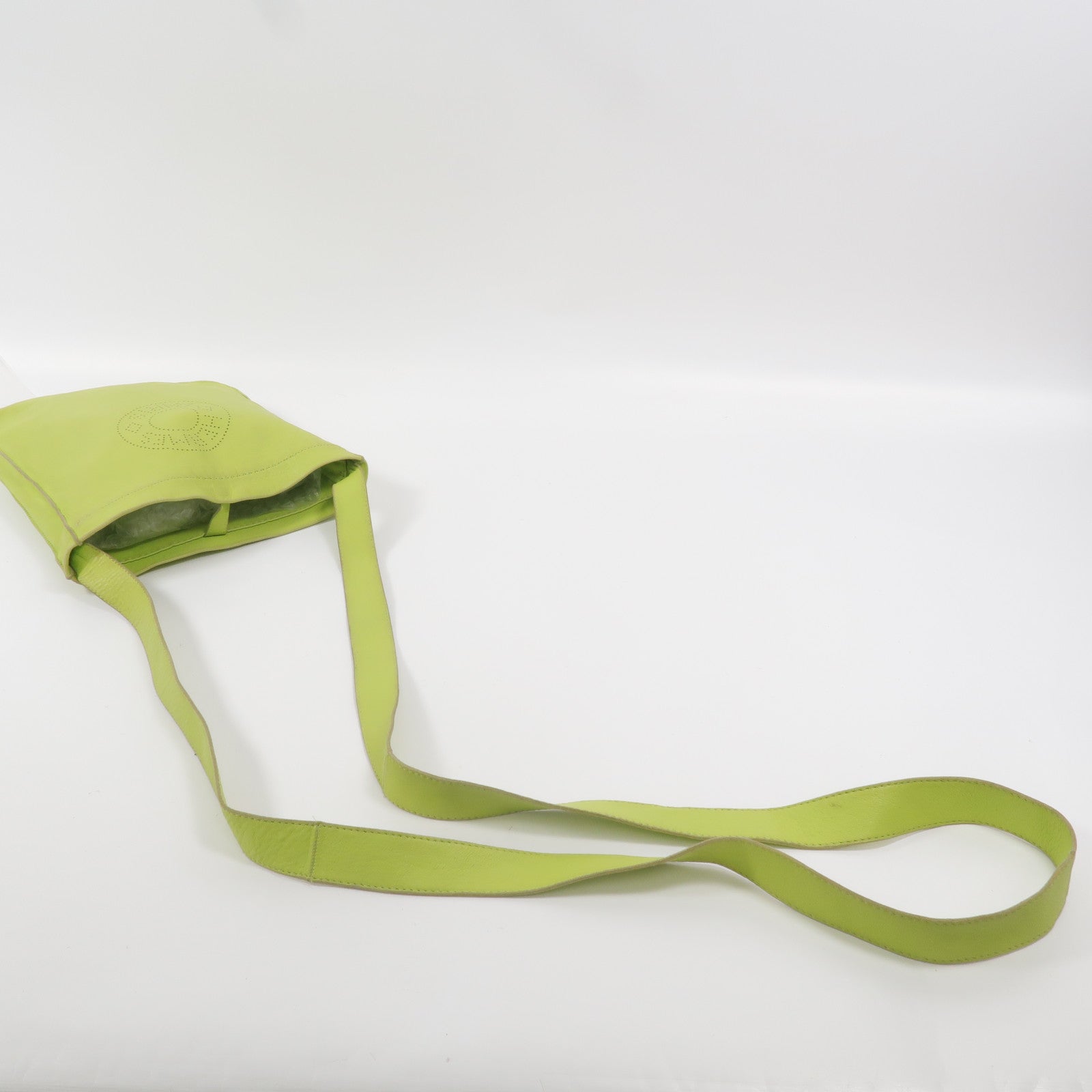 HERMES Milo皮革Clou De Selle肩背袋Kiwi