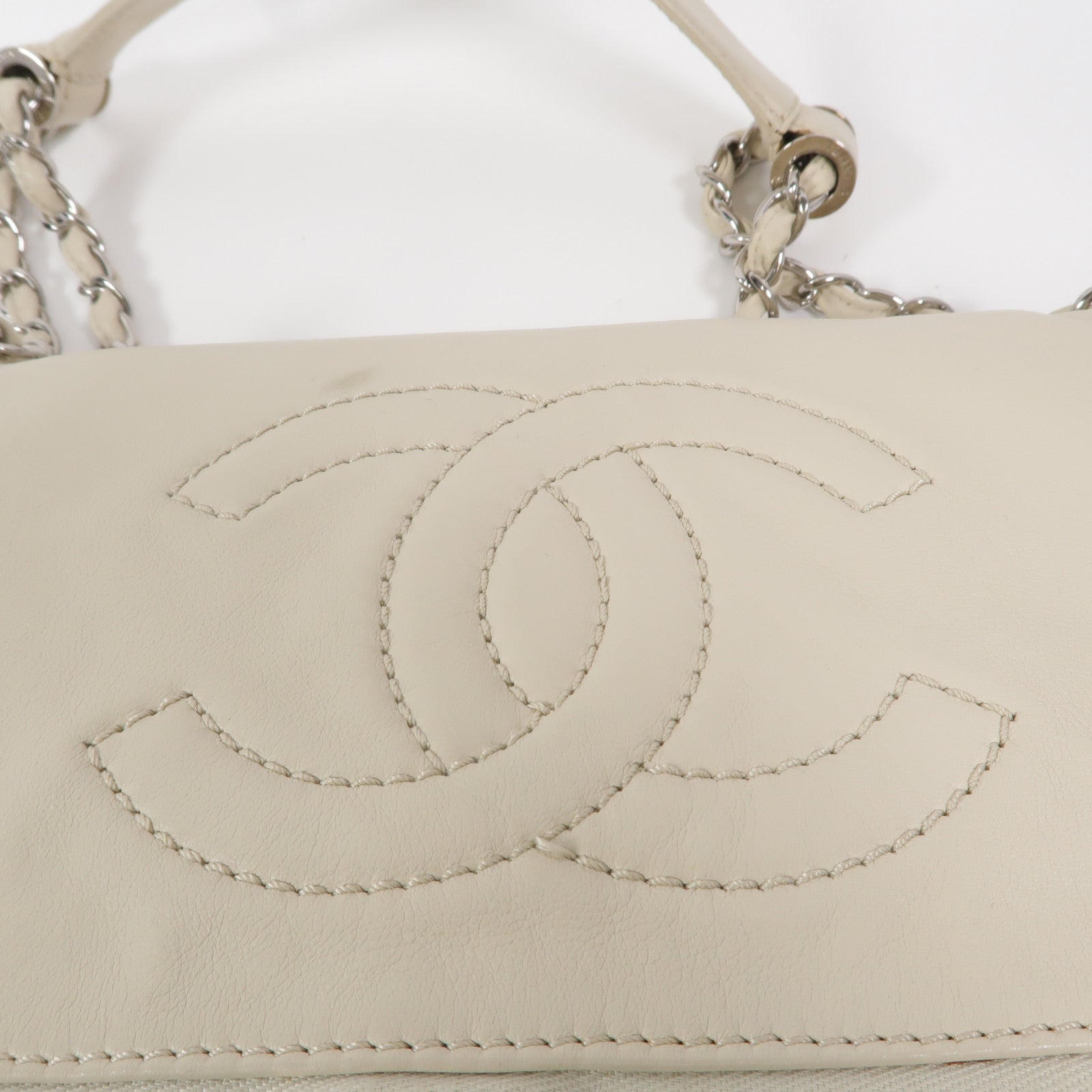 CHANEL 牛皮皮革Chain Shoulder鏈帶肩背袋
