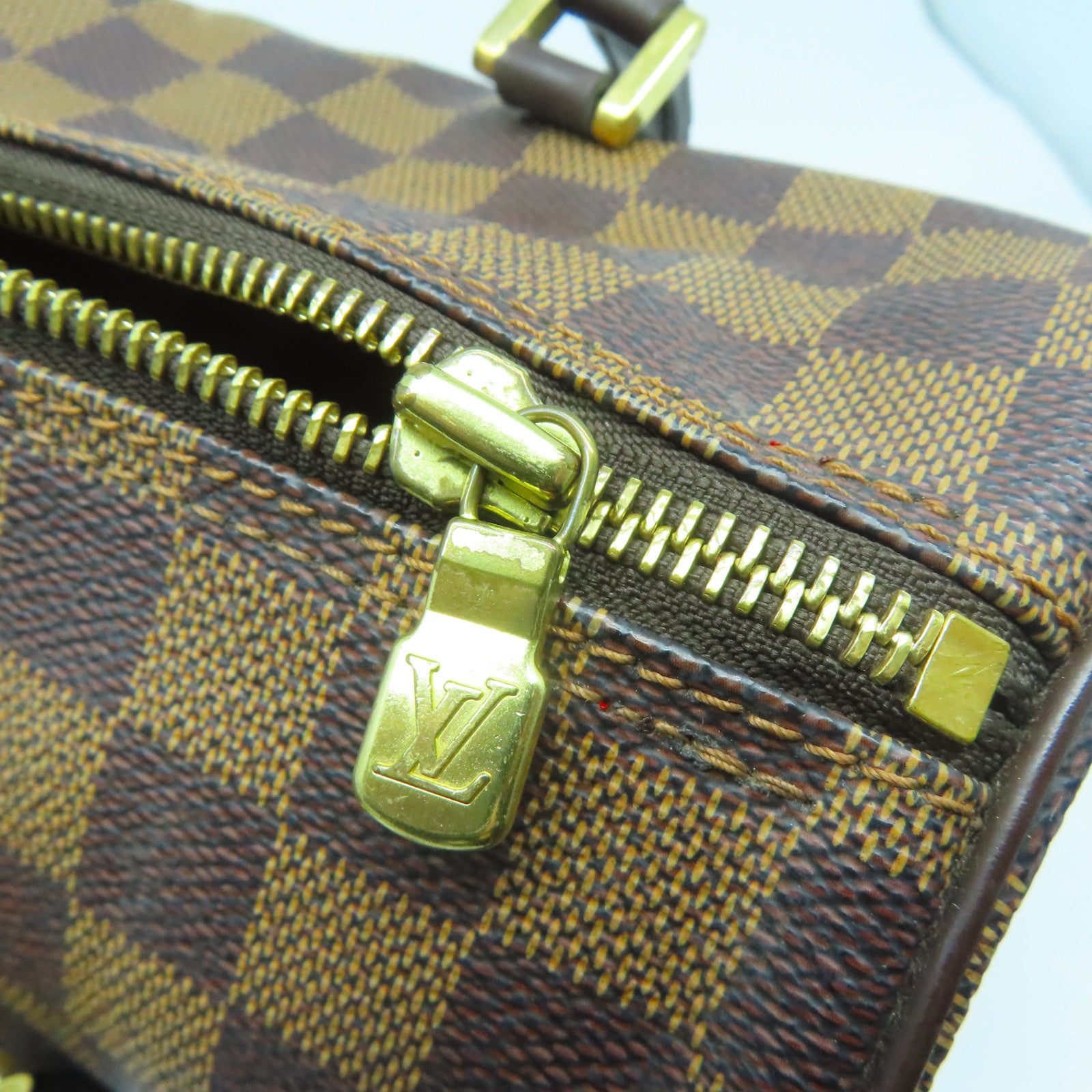 LOUIS VUITTON 【激減優惠】Damier Papillon GM金扣肩背袋啡色