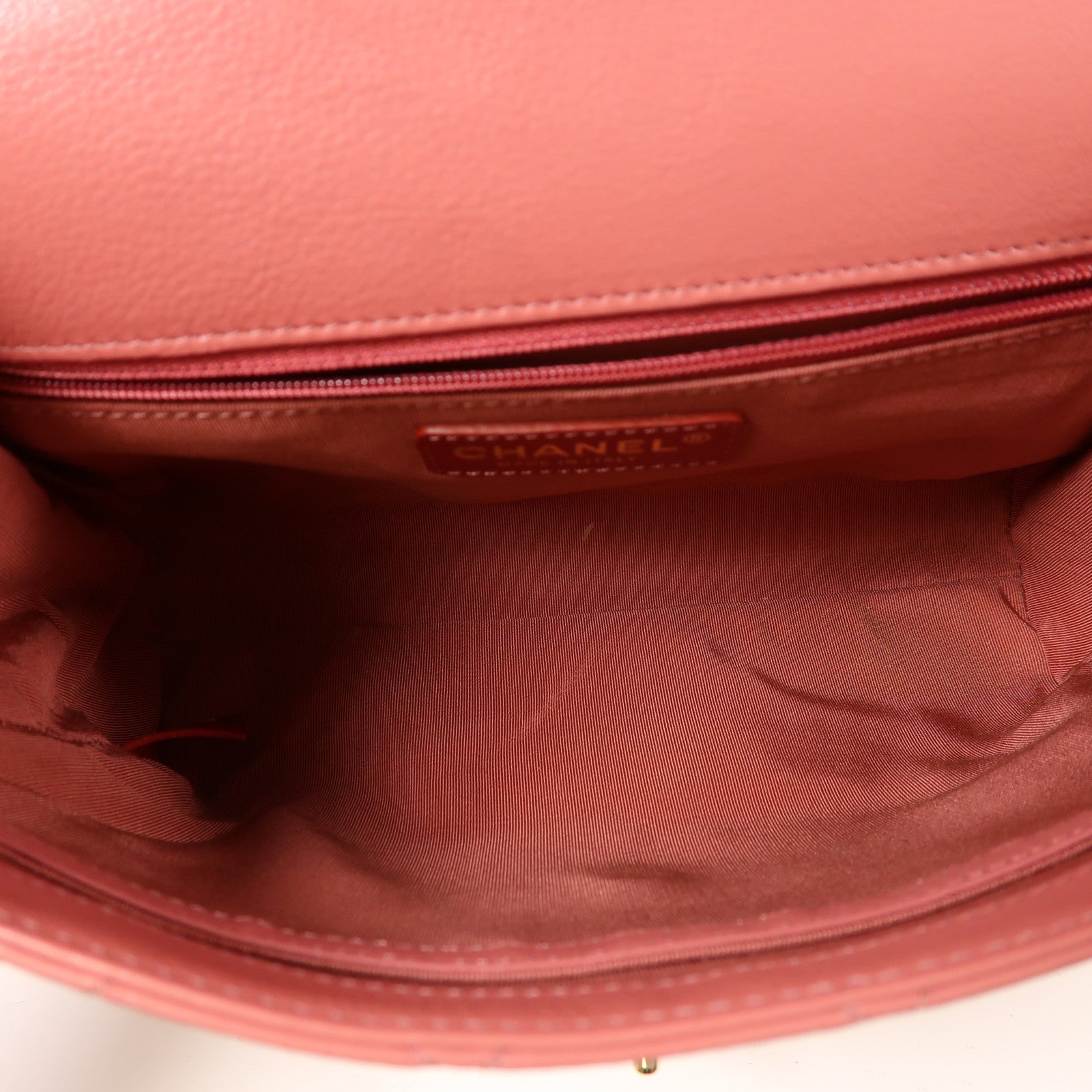 CHANEL 牛皮皮革Chain Shoulder金扣鏈帶肩背袋