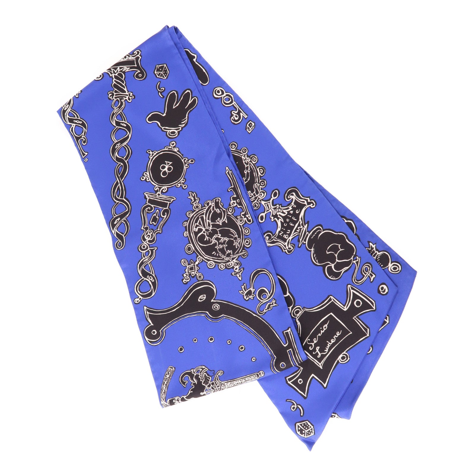 HERMES 絲質Max Twilly絲巾Blue