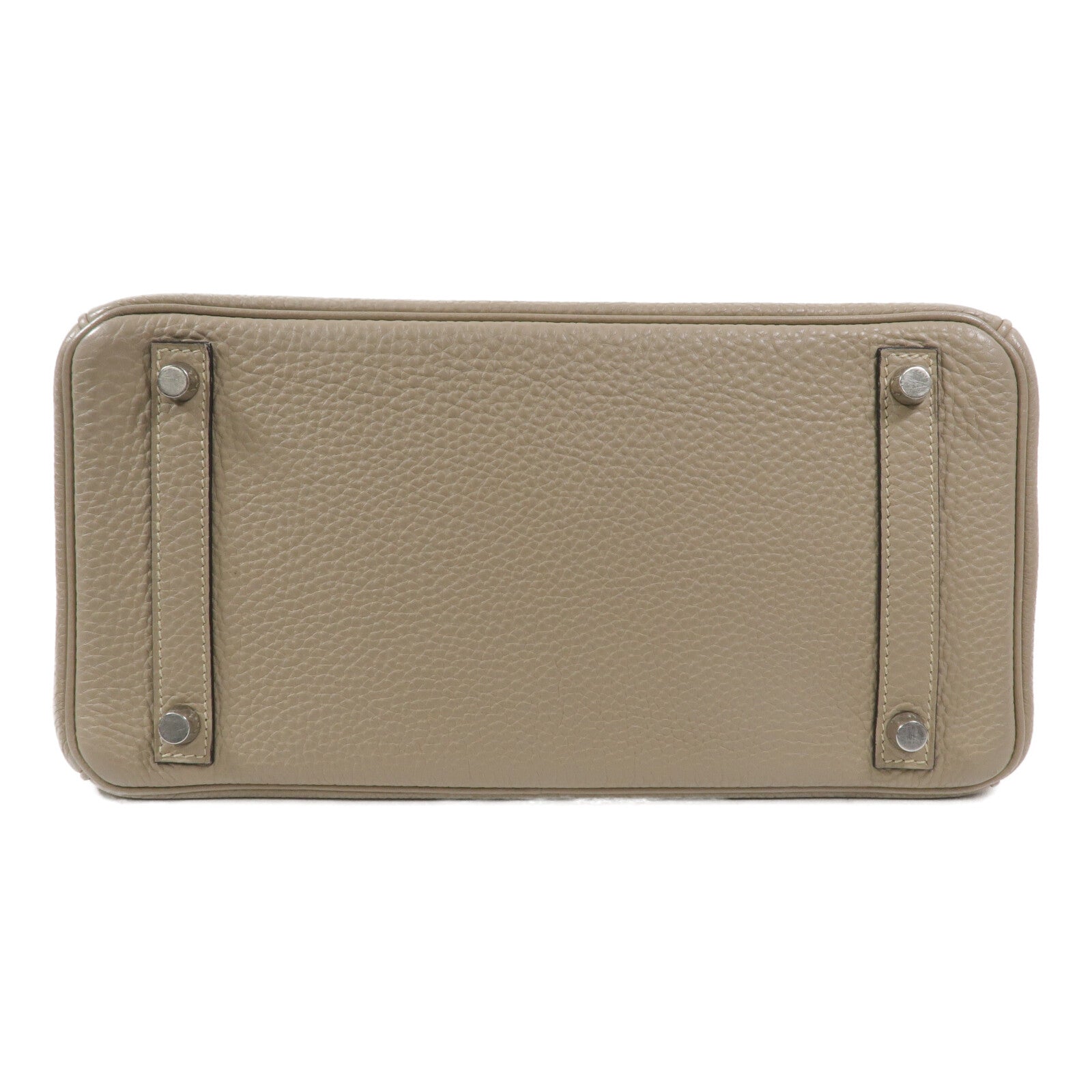 HERMES Clemence皮革Birkin 30手挽袋Gris Tourterelle