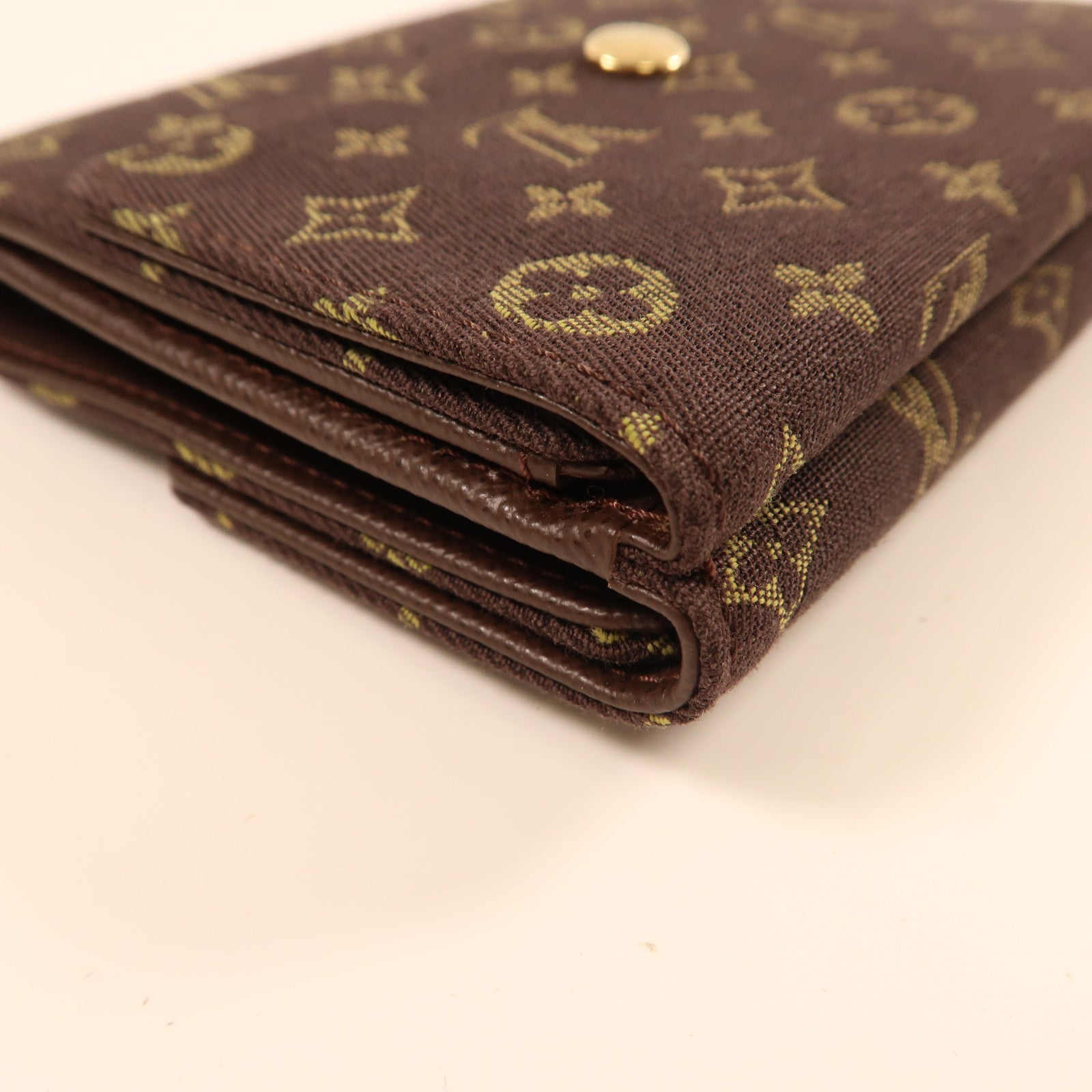 LOUIS VUITTON 帆布Wallet金扣錢包啡色