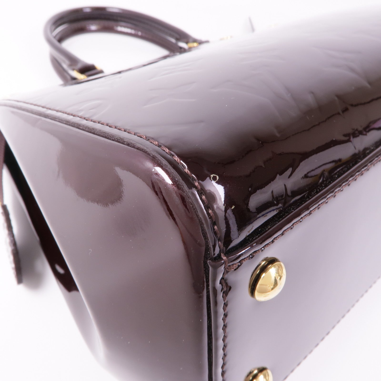 LOUIS VUITTON LV GHW Brea MM 2 Way Shoulder Bag M50597 Vernis Dark Brown