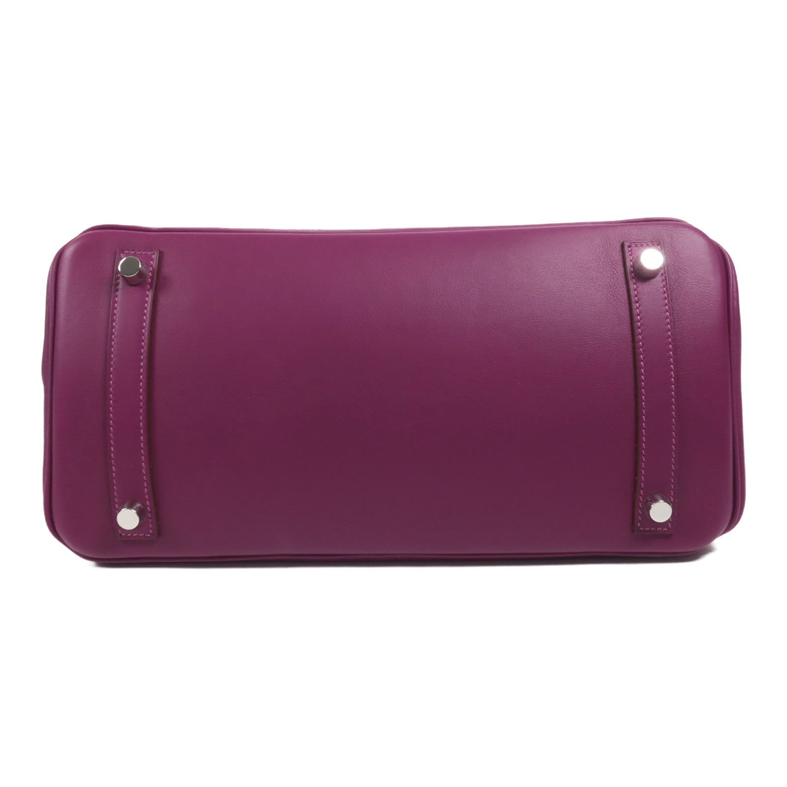 HERMES Swift皮革Birkin 30 Ghillies銀扣手挽袋Anemone