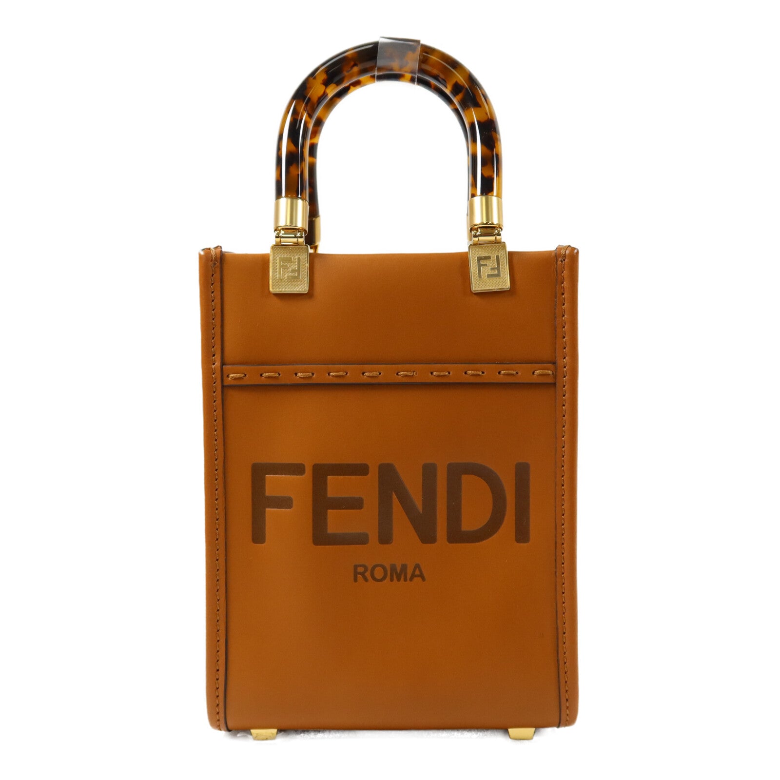 FENDI 牛皮皮革Mini Sunshine Shopper手挽肩背兩用袋