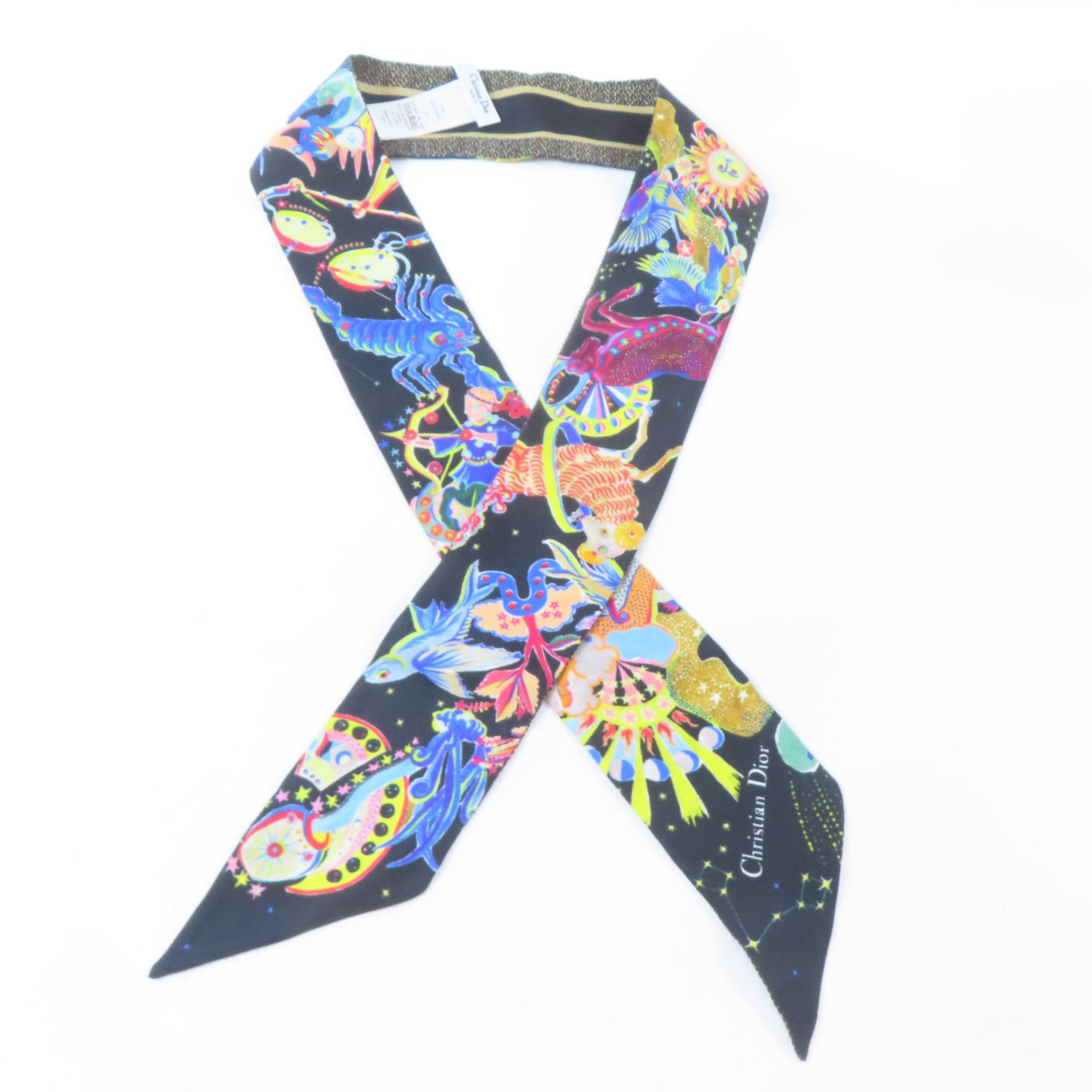 Dior 絲質Scarf絲巾黑色/藍色/黃色/紅色