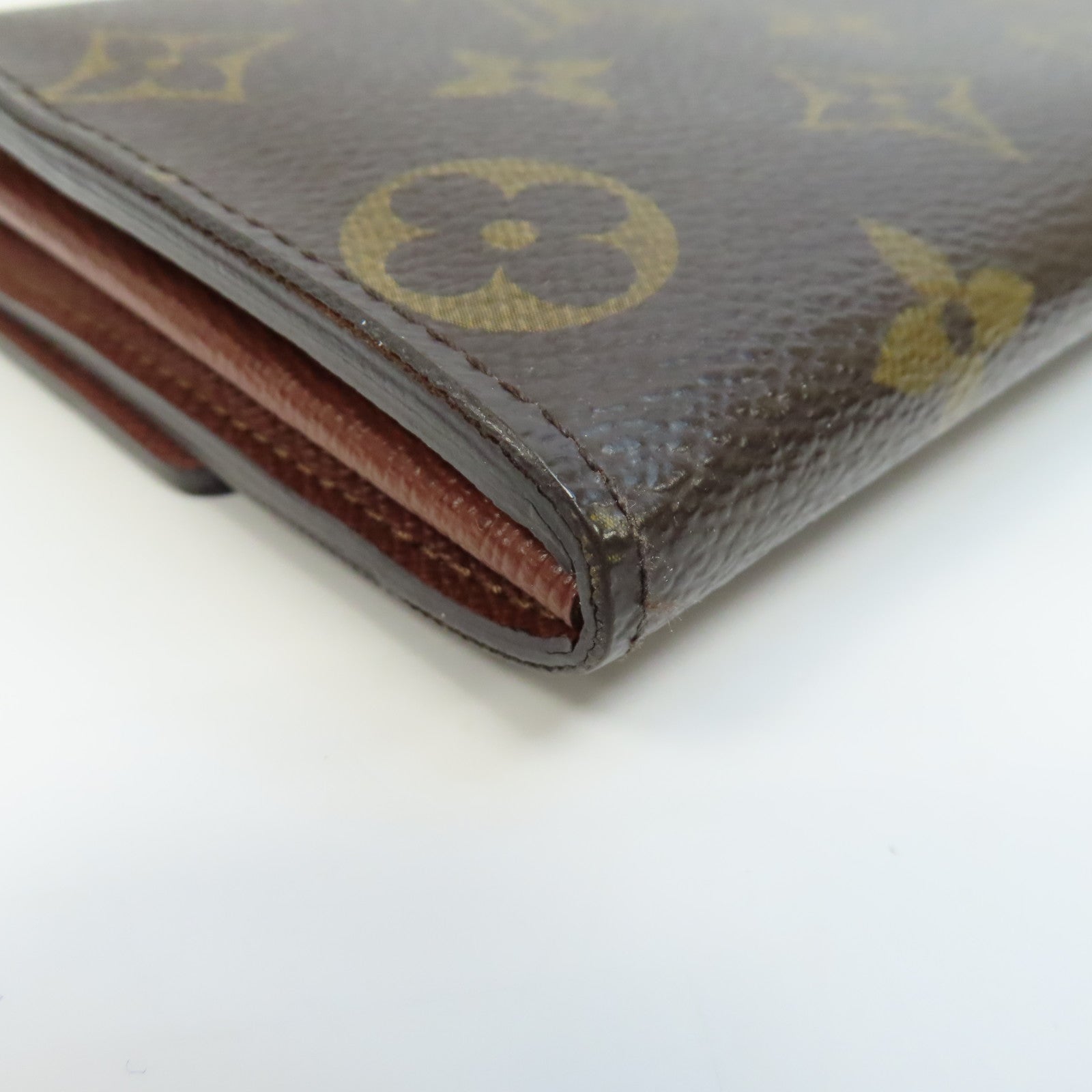 LOUIS VUITTON Monogram Sarah Long Wallet金扣長錢包啡色