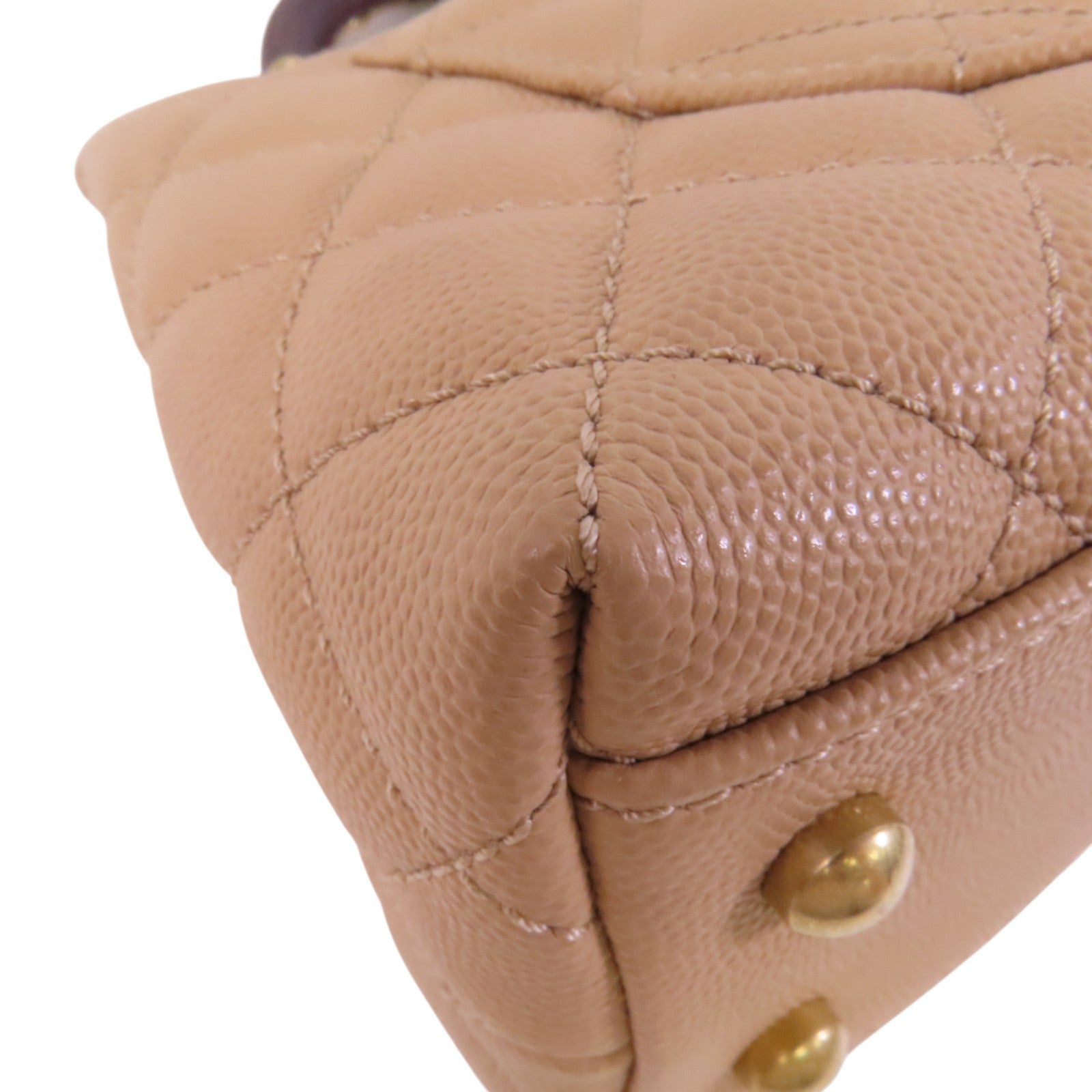 CHANEL 牛皮皮革/蜥蝪皮革Coco Handle金扣手挽肩背兩用袋