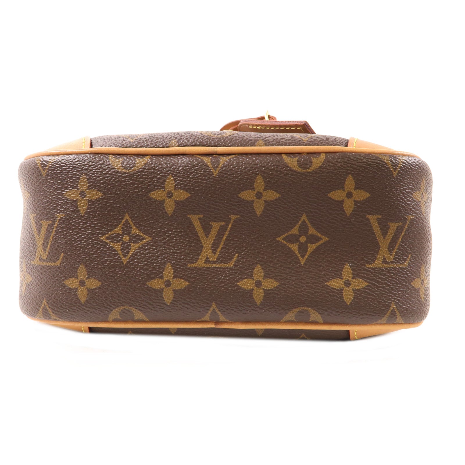 LOUIS VUITTON Monogram Deauville Mini金扣肩背袋棕色