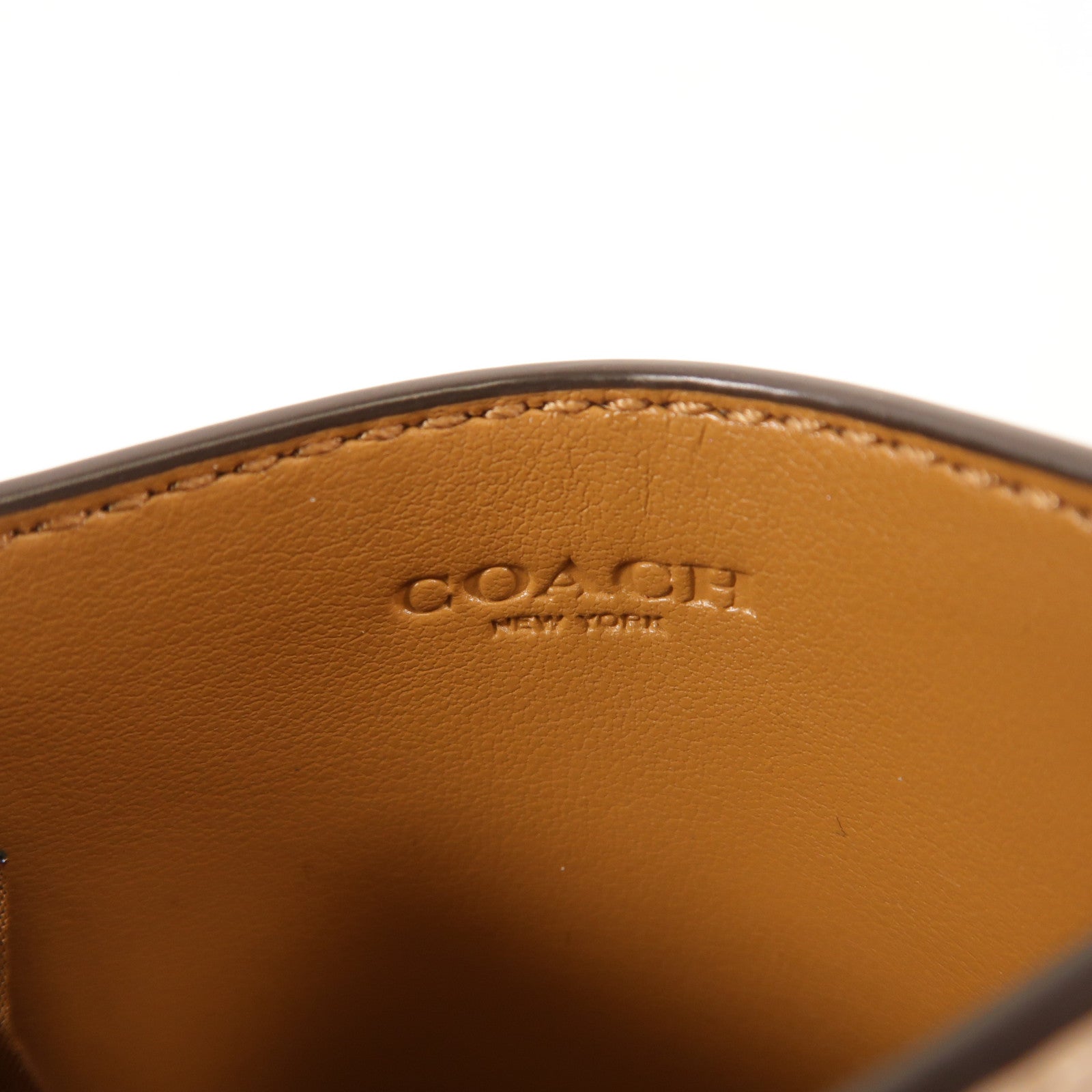COACH 牛皮皮革Card Case金扣卡片套