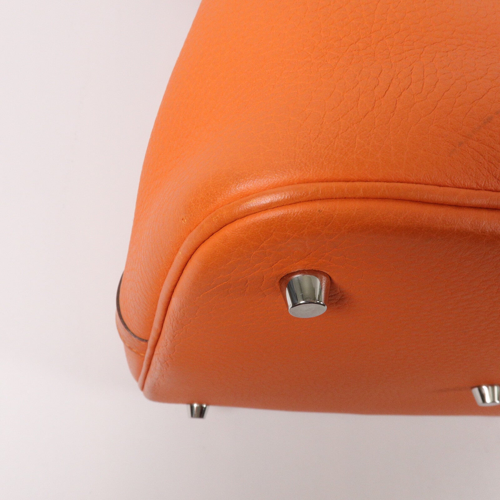 HERMES Clemence皮革Picotin GM手挽袋Orange