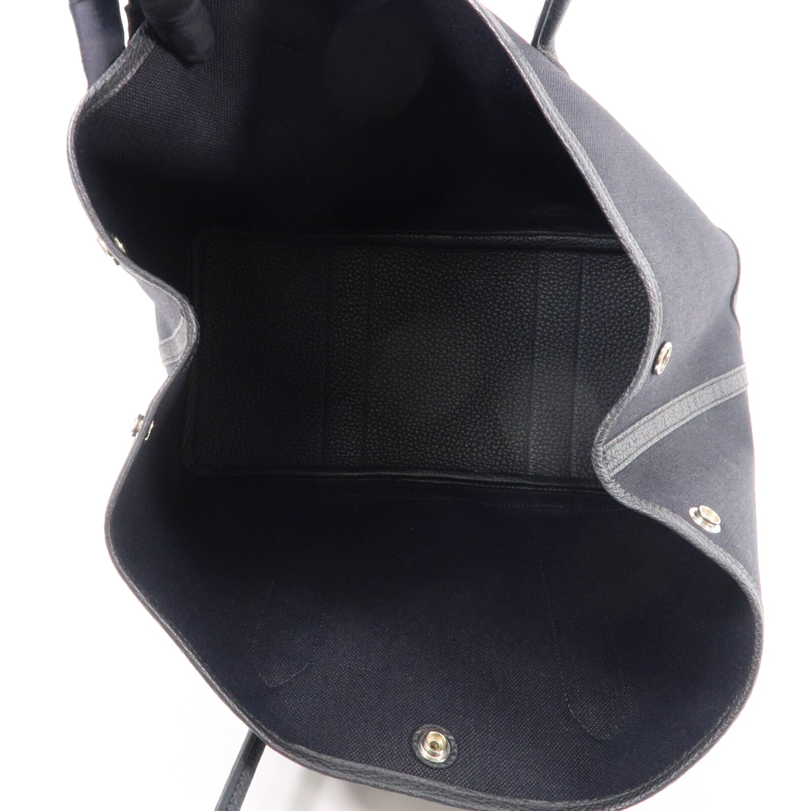 HERMES 帆布Garden Party PM手挽袋Noir