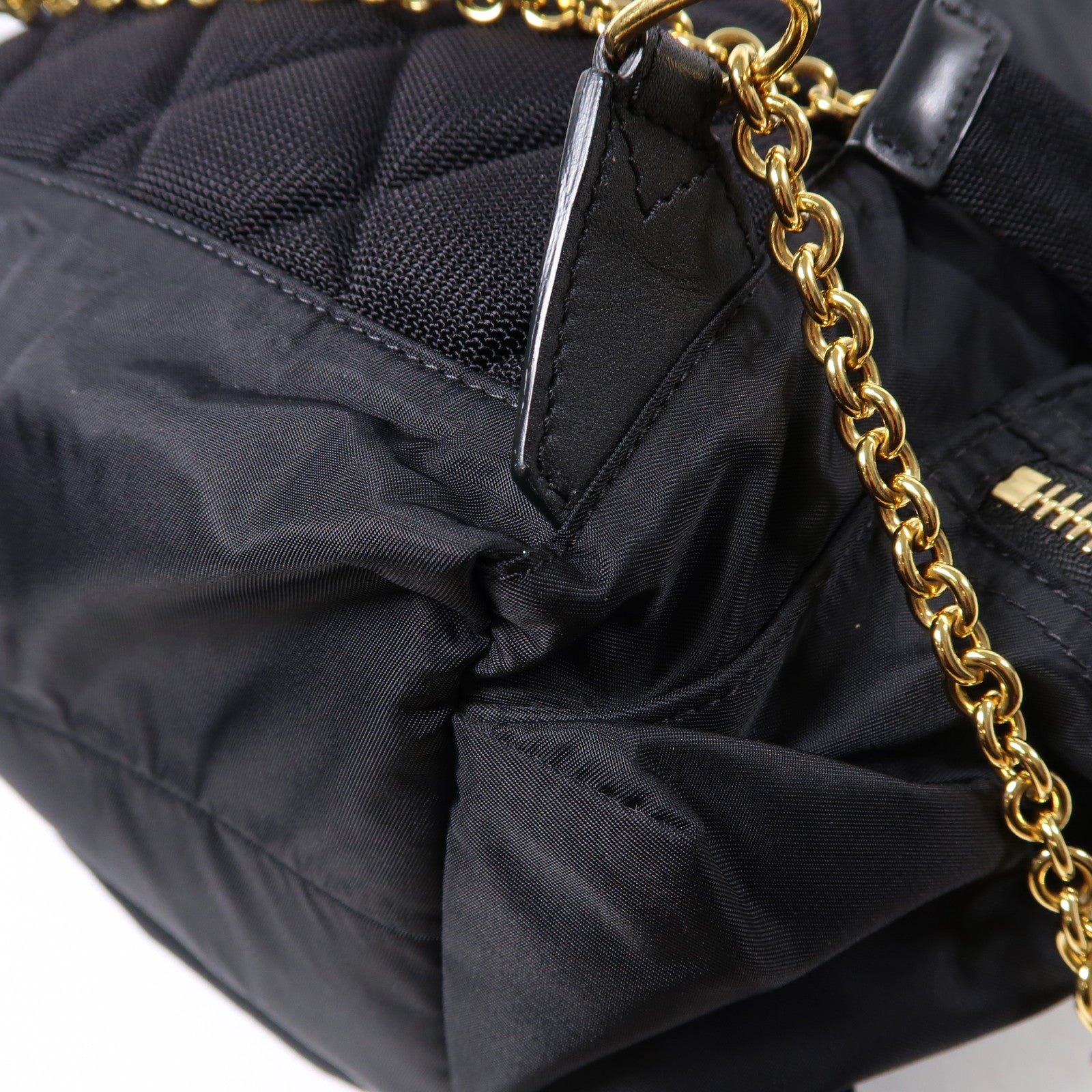 BURBERRY 尼龍Chain Backpack金扣鏈帶背包黑色