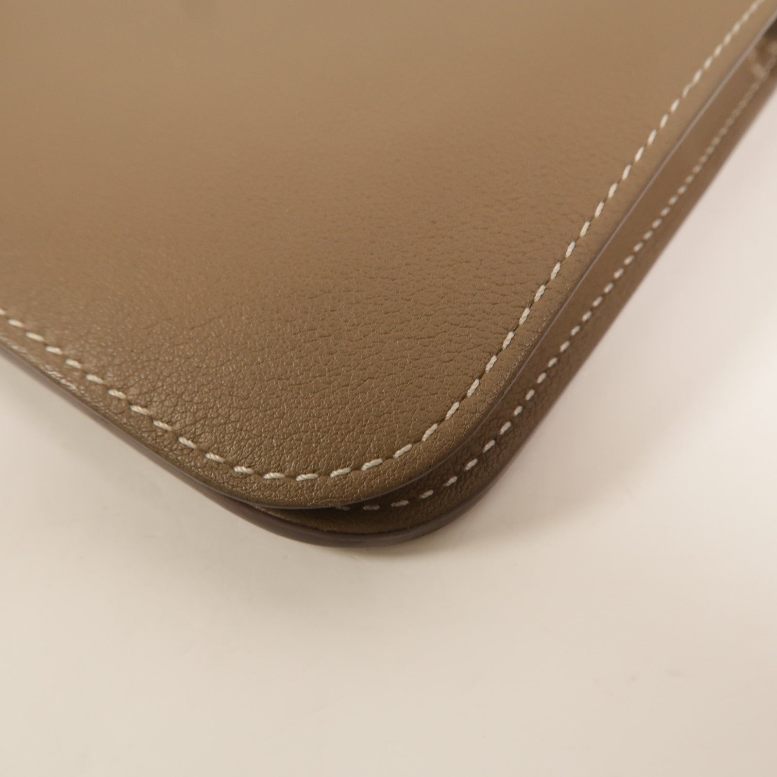 HERMES Swift皮革Dogon MM長錢包Etoupe