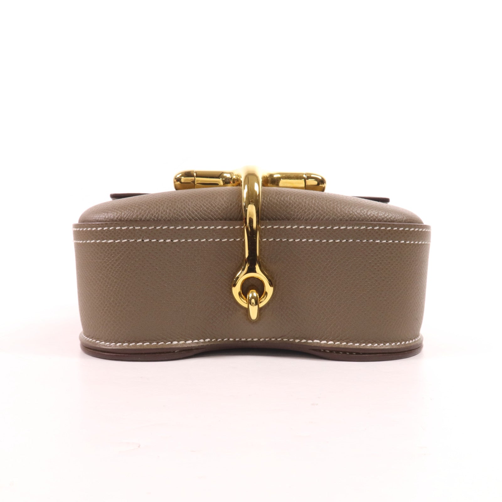 HERMES Epsom皮革Della Cavalleria Mini金扣肩背袋Etoupe