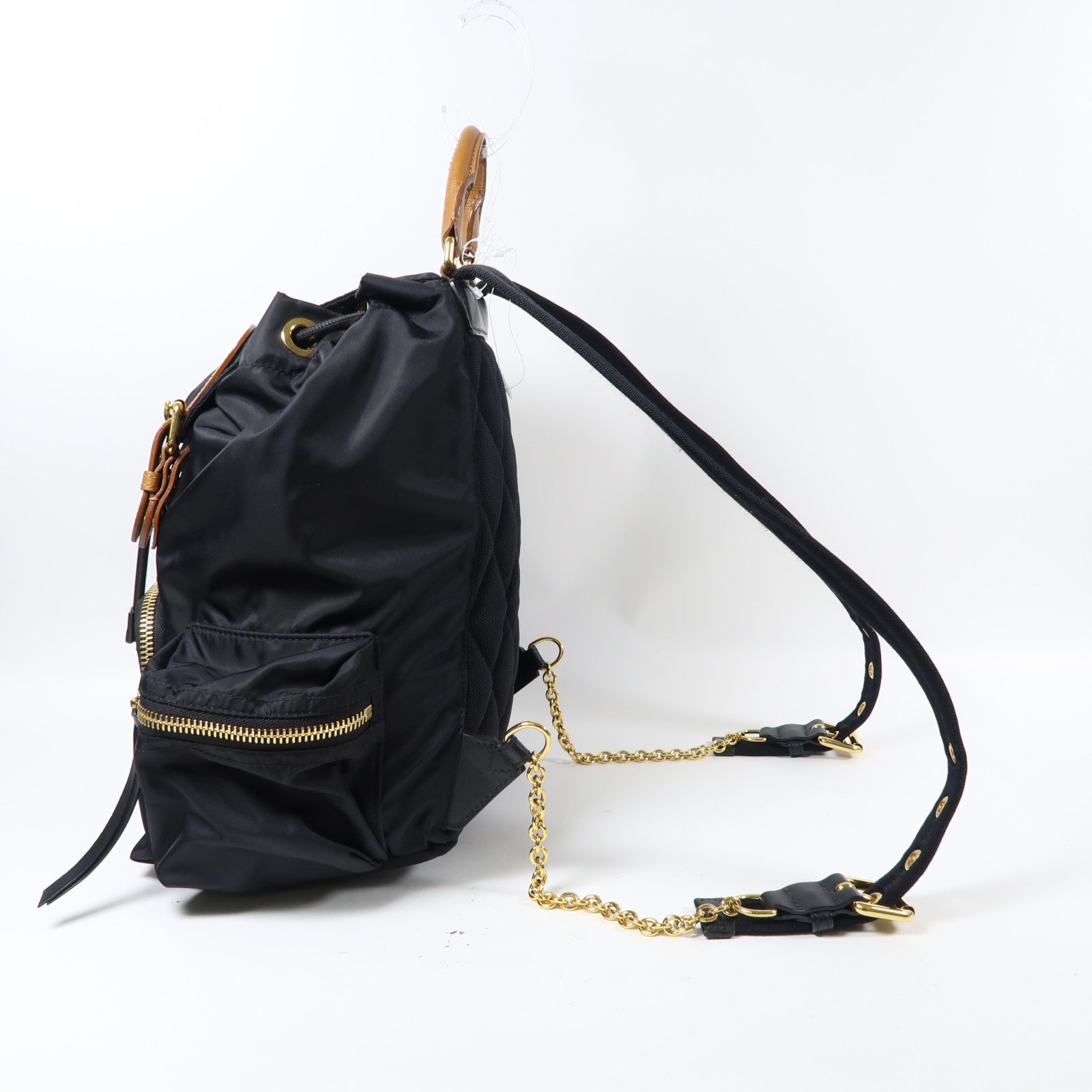 BURBERRY 尼龍Chain Backpack金扣鏈帶背包黑色