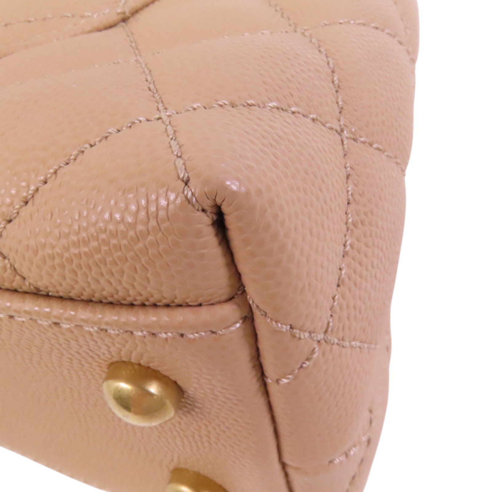 CHANEL 牛皮皮革/蜥蝪皮革Coco Handle金扣手挽肩背兩用袋