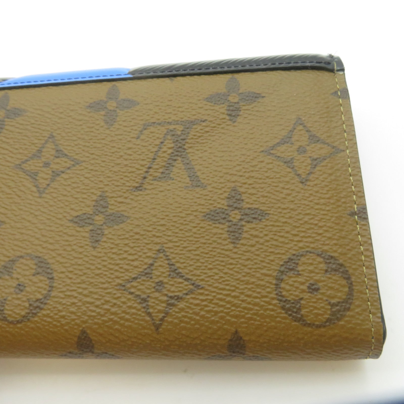 LOUIS VUITTON Monogram Kabuki Mask Sarah Wallet銀扣長錢包啡色彩色