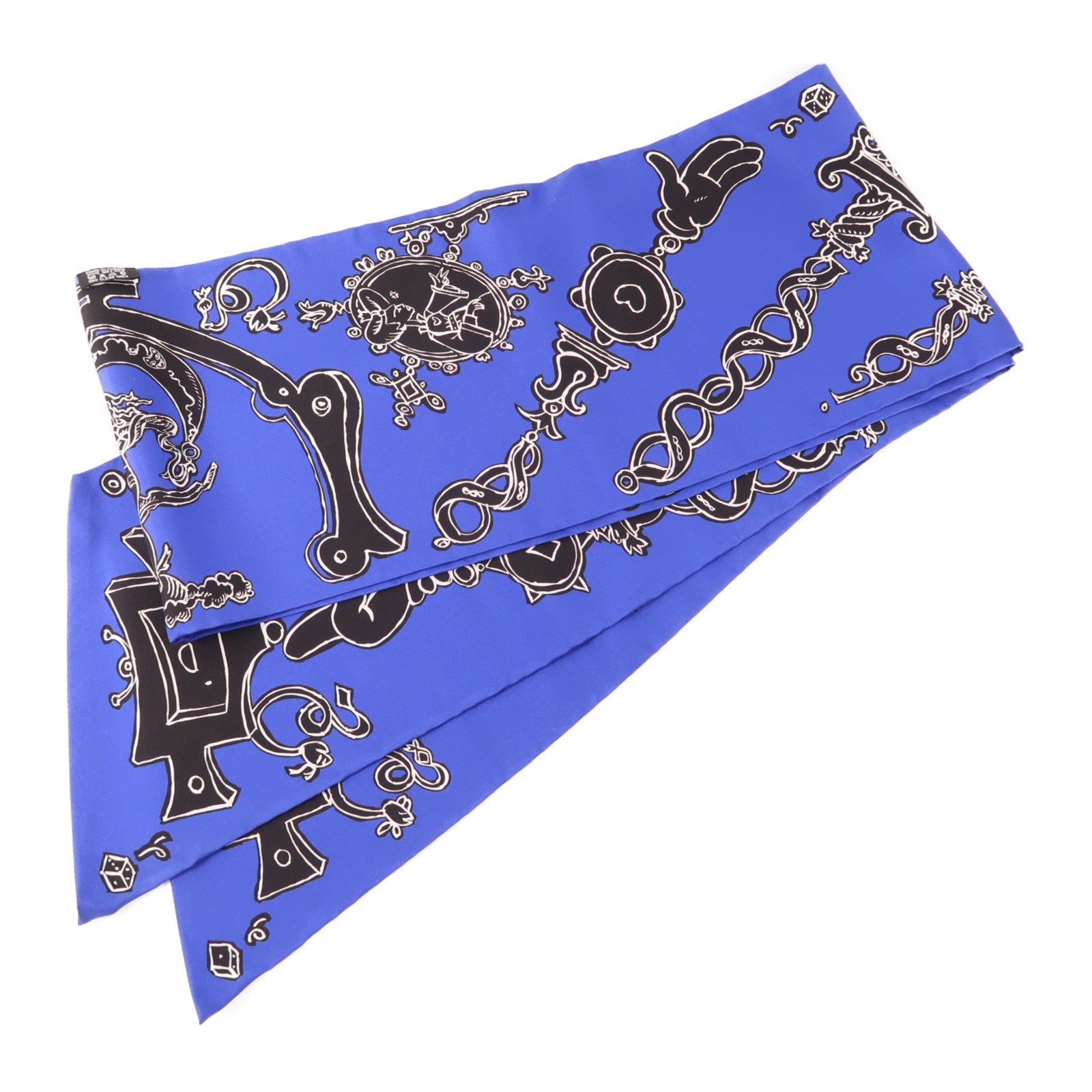 HERMES 絲質Max Twilly絲巾Blue