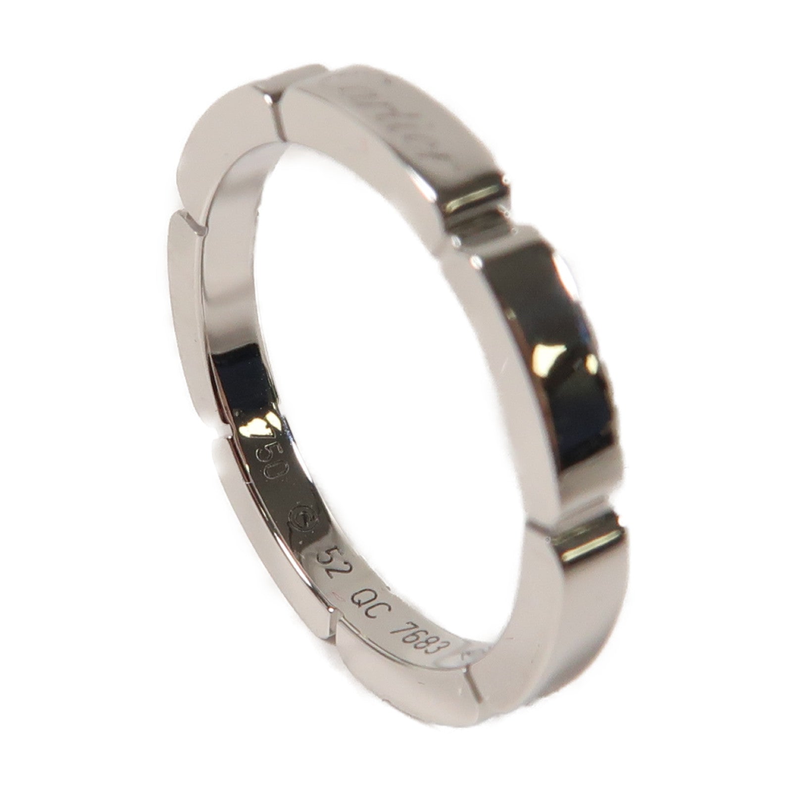 CARTIER 【激減優惠】18K白金Maillon Panthere Wedding Ring戒指US#6