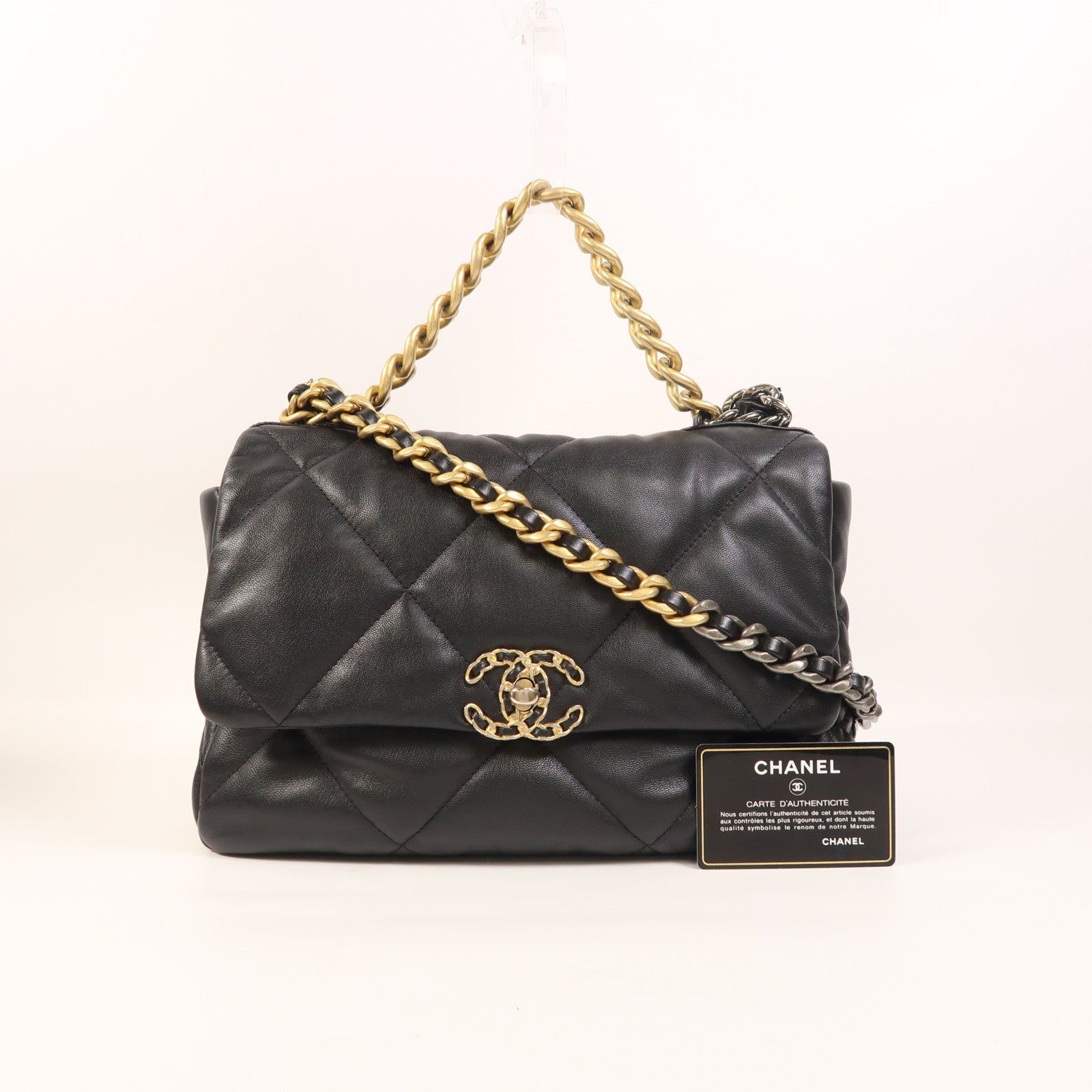 CHANEL 【激減優惠】羊皮皮革C19手挽肩背兩用袋