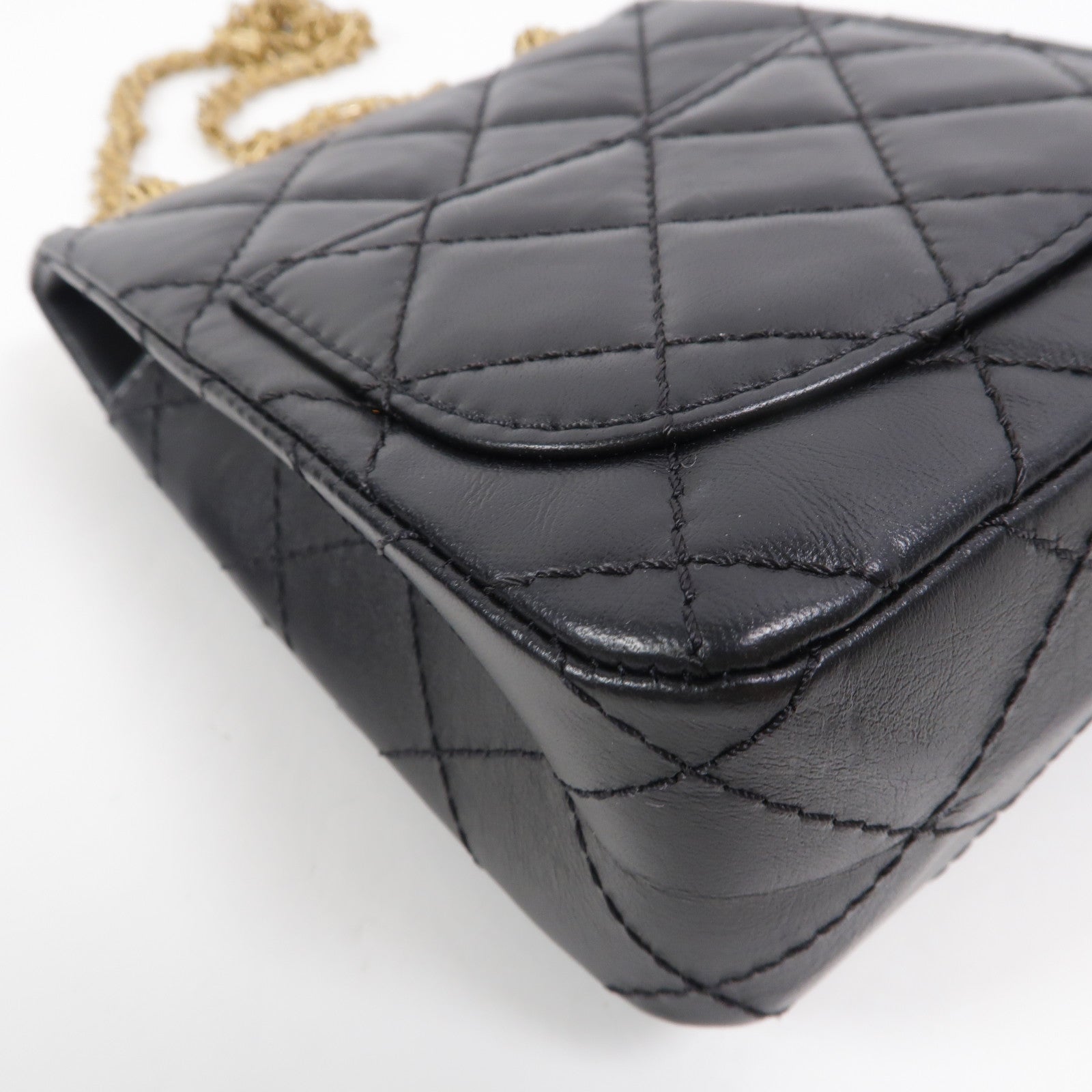 CHANEL 牛皮皮革2.55鏈帶肩背袋