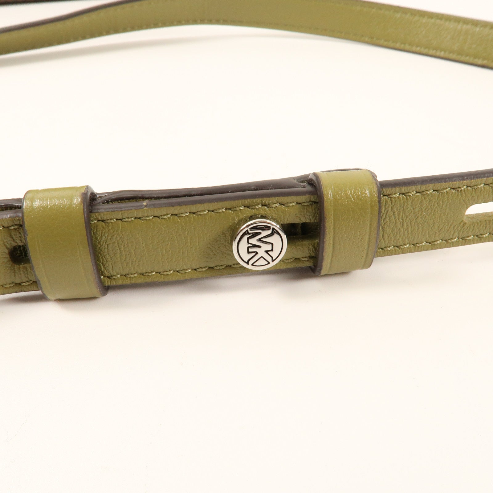 Michael Kors 塗層帆布Shoulder Bag銀扣手挽肩背兩用袋