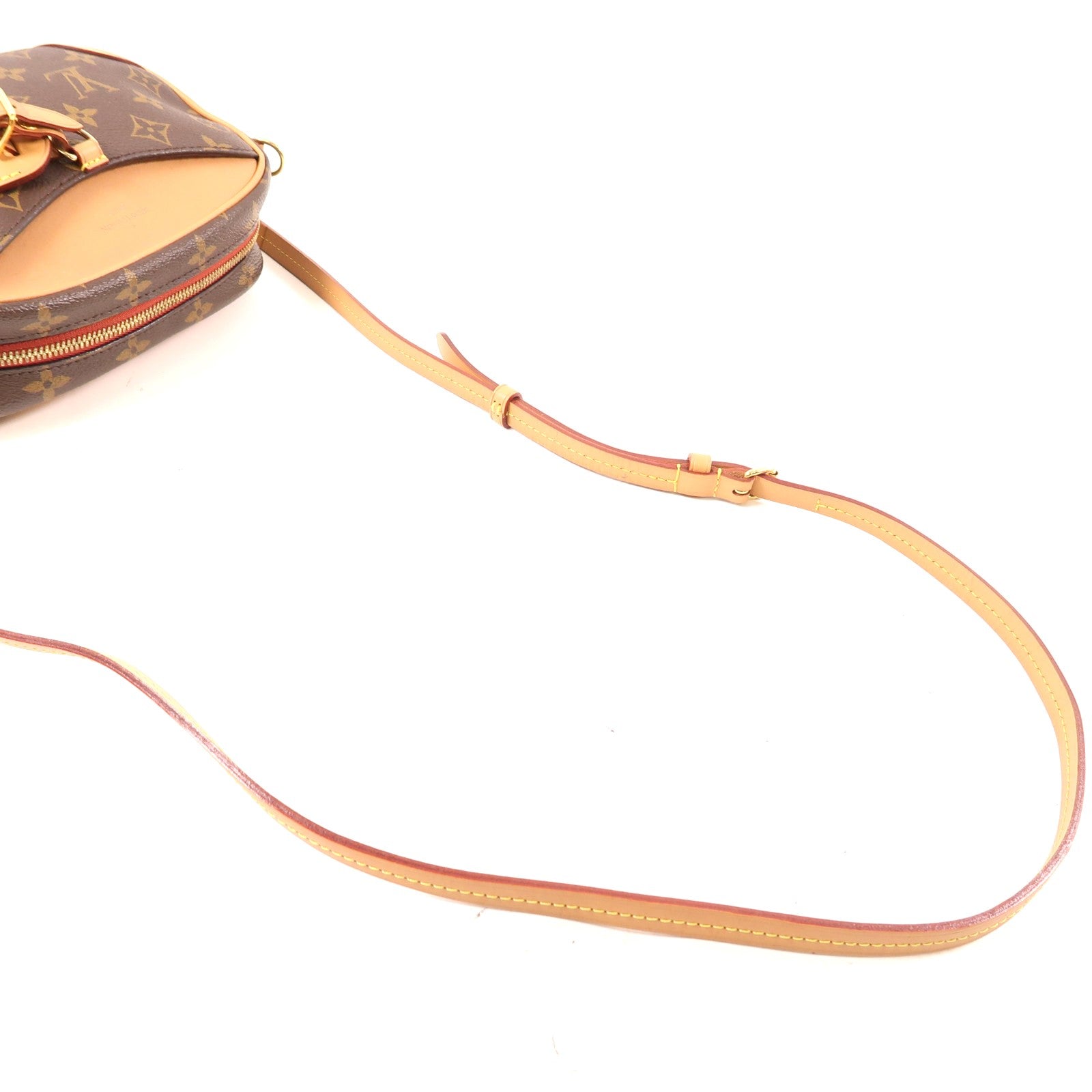 LOUIS VUITTON Monogram Deauville Mini金扣肩背袋棕色