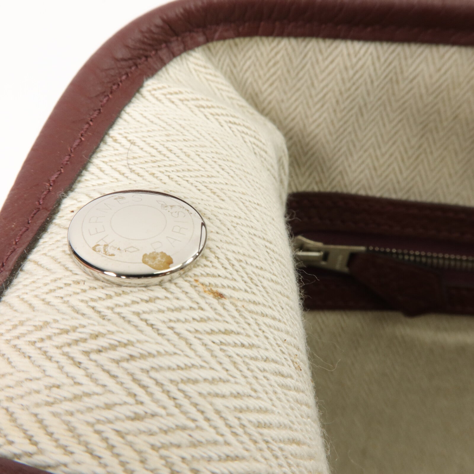 HERMES Country皮革Garden Party TPM手挽袋Bordeaux
