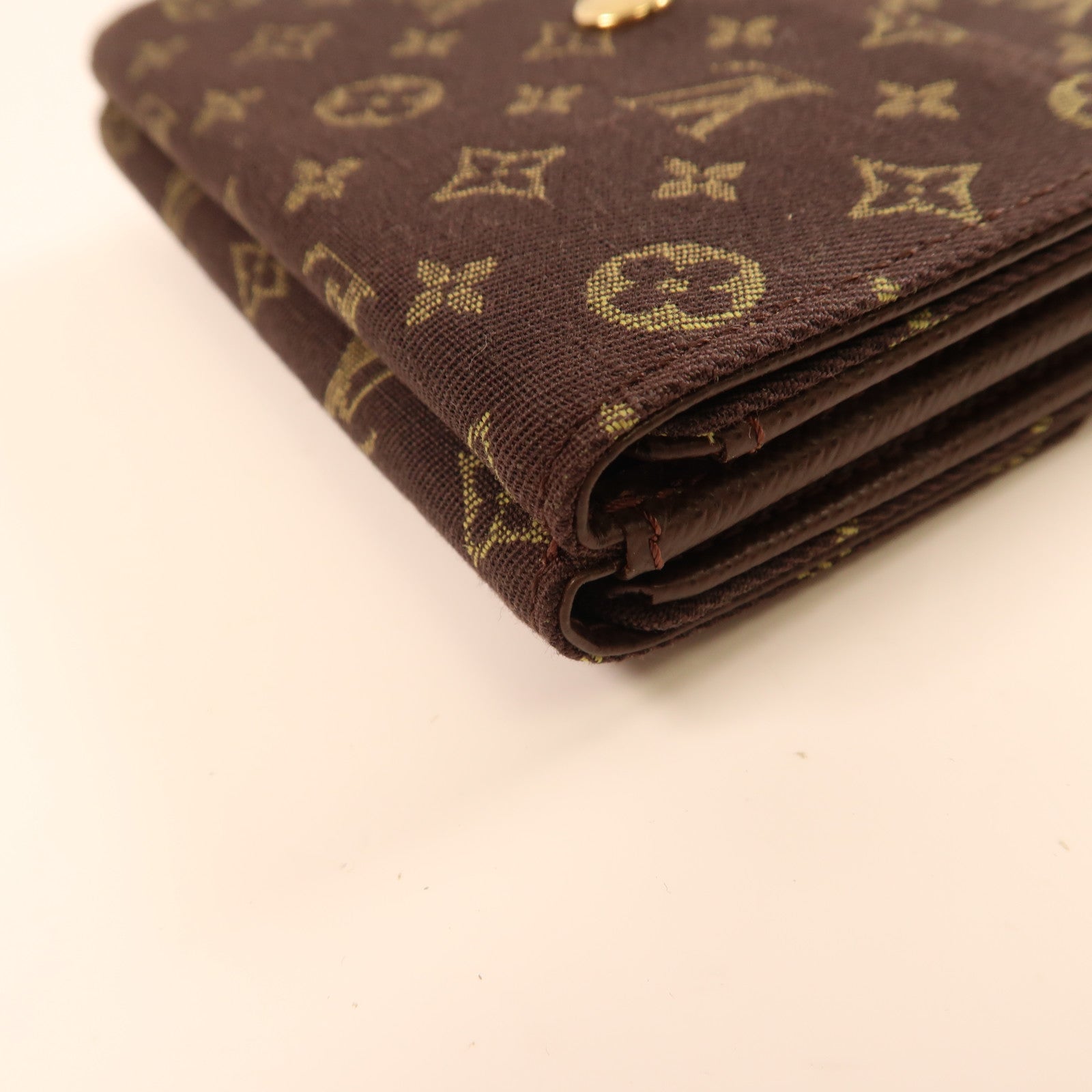 LOUIS VUITTON 帆布Wallet金扣錢包啡色
