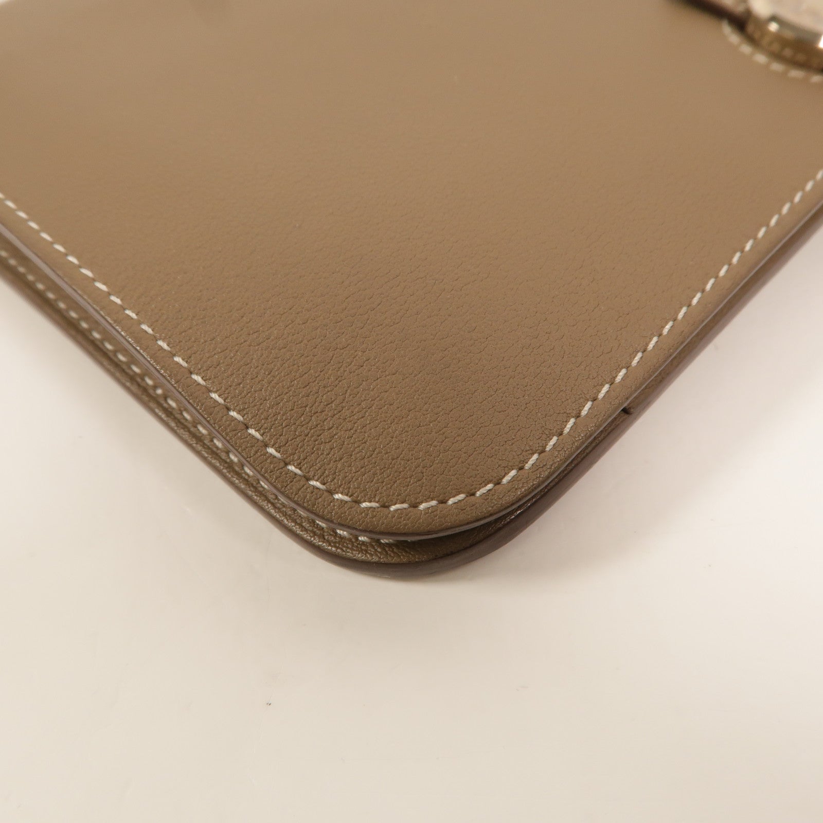 HERMES Swift皮革Dogon MM長錢包Etoupe